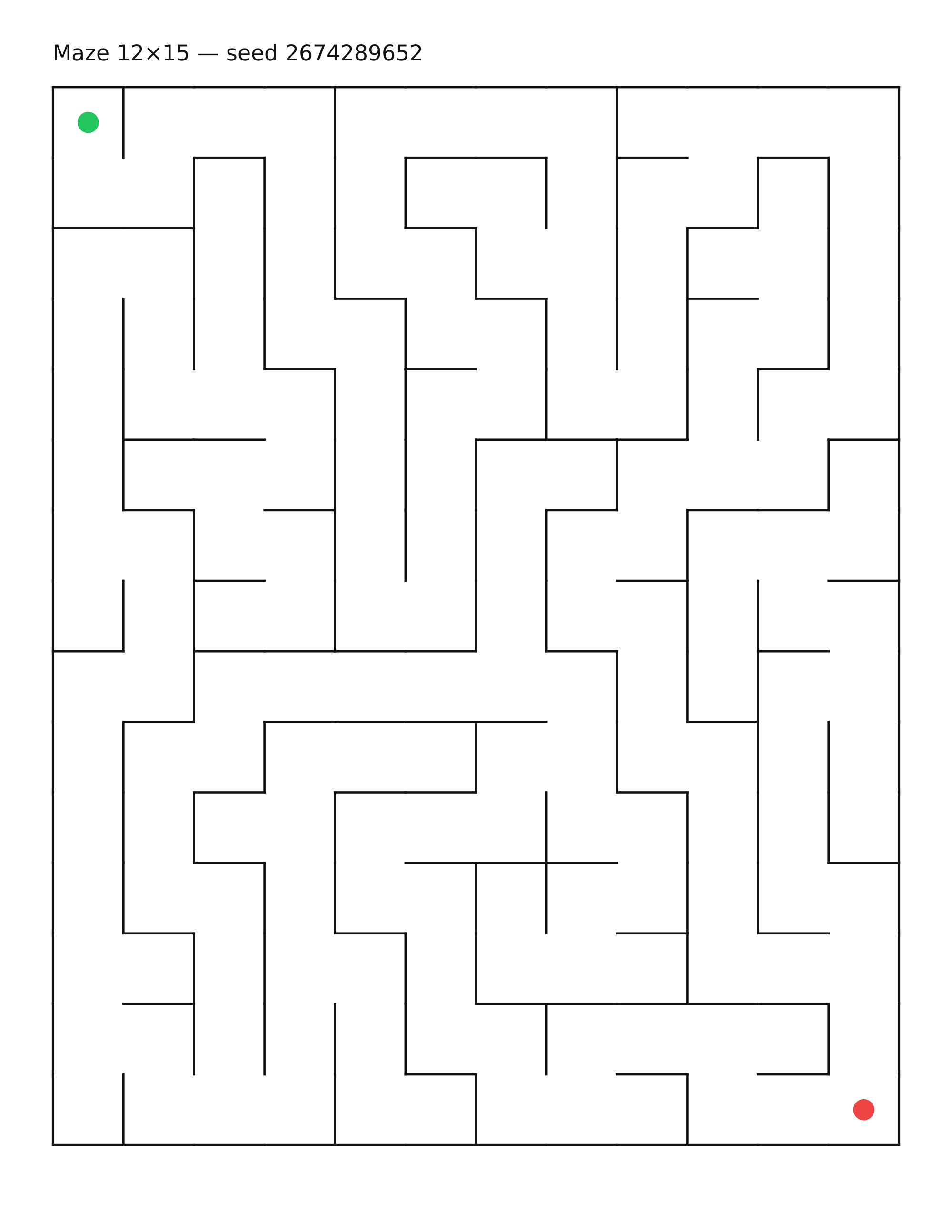 Maze 12×15 #19