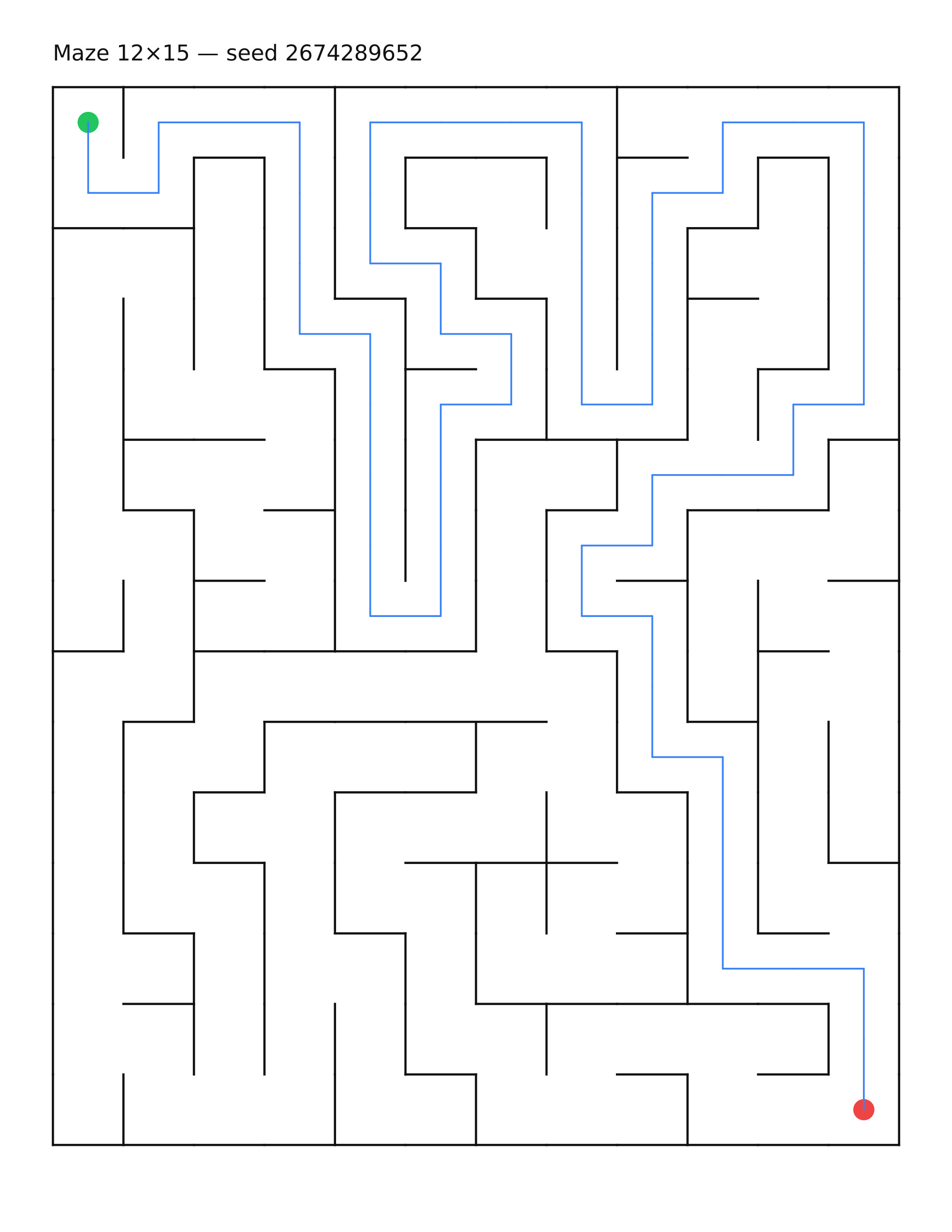 Maze 12×15 #19 — solution