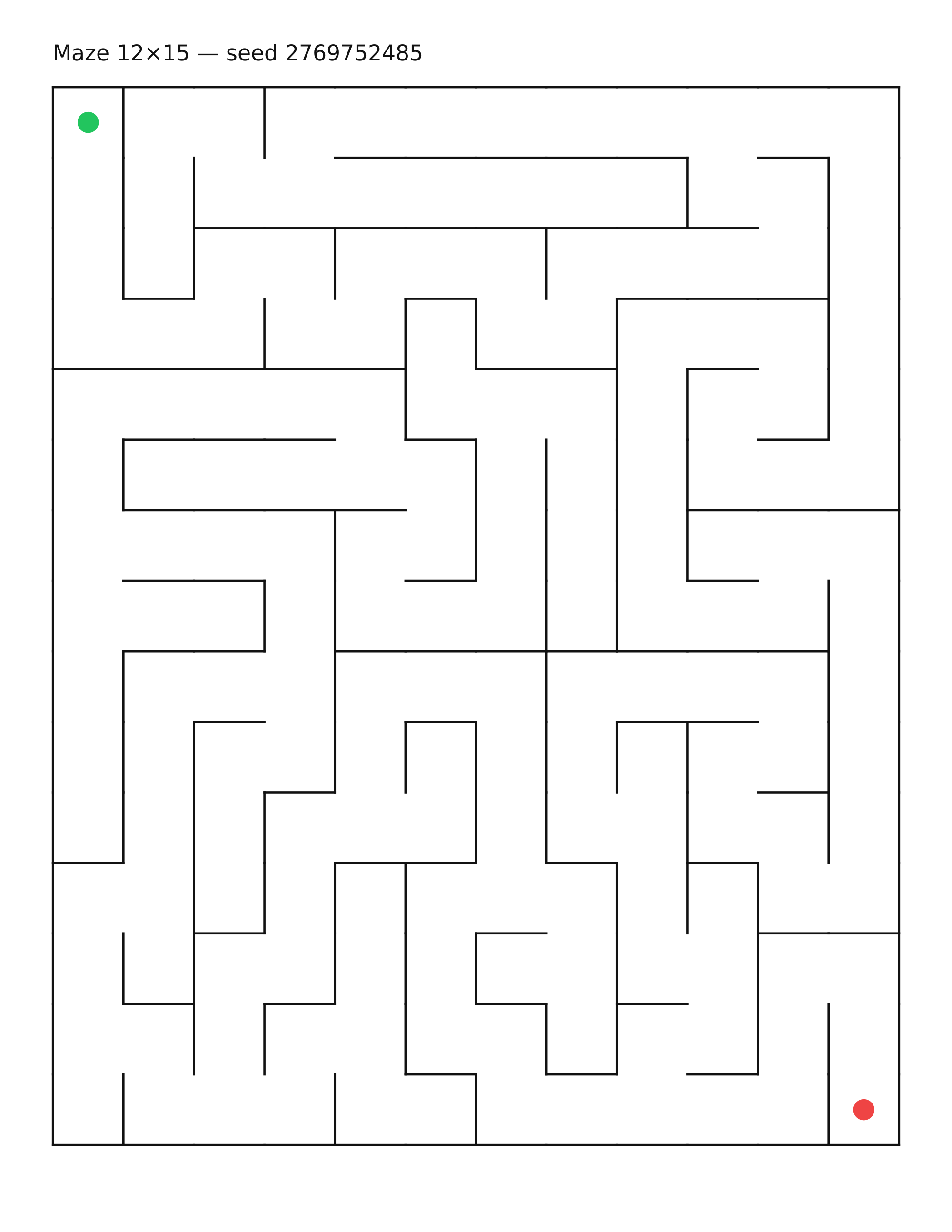 Maze 12×15 #9
