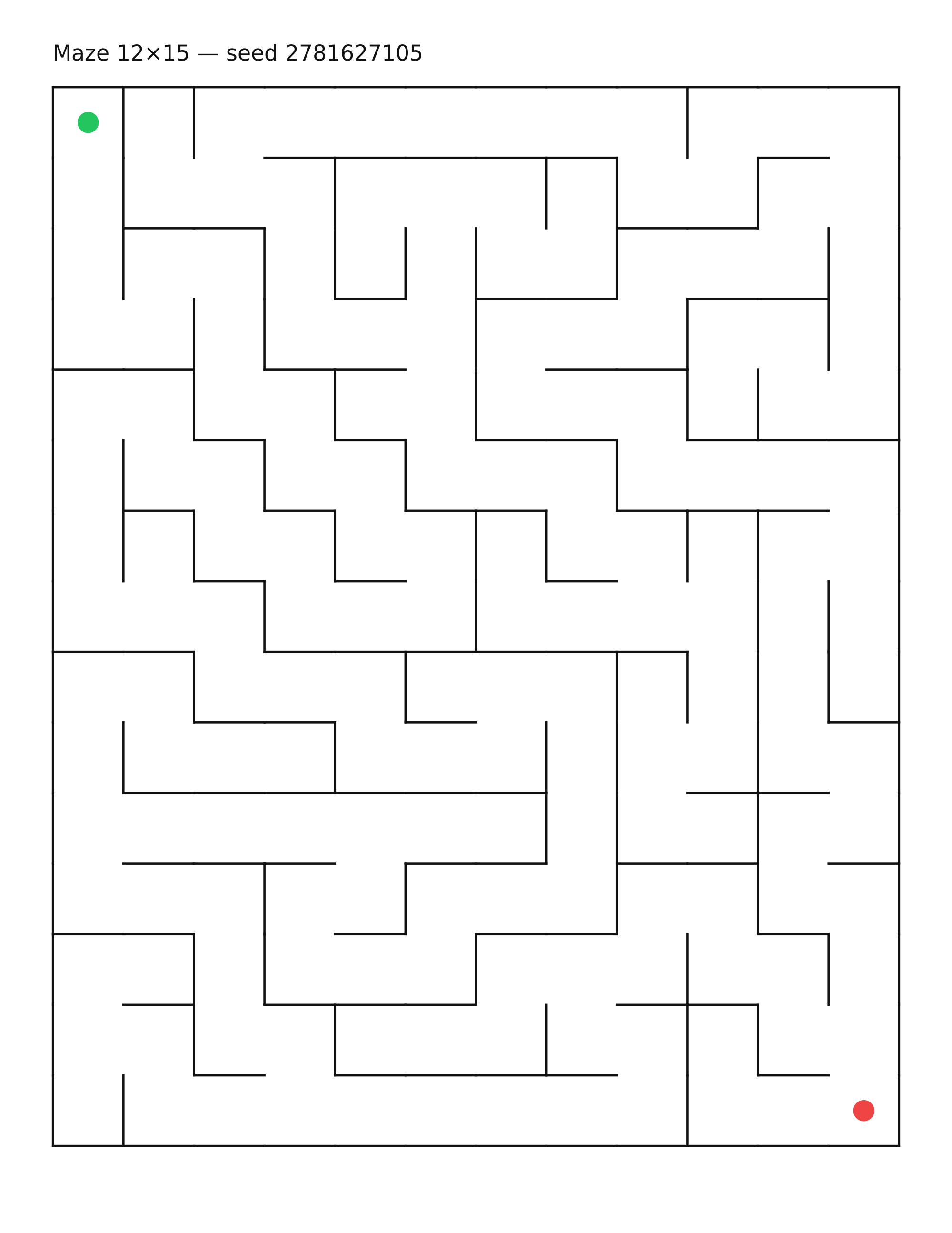 Maze 12×15 #27