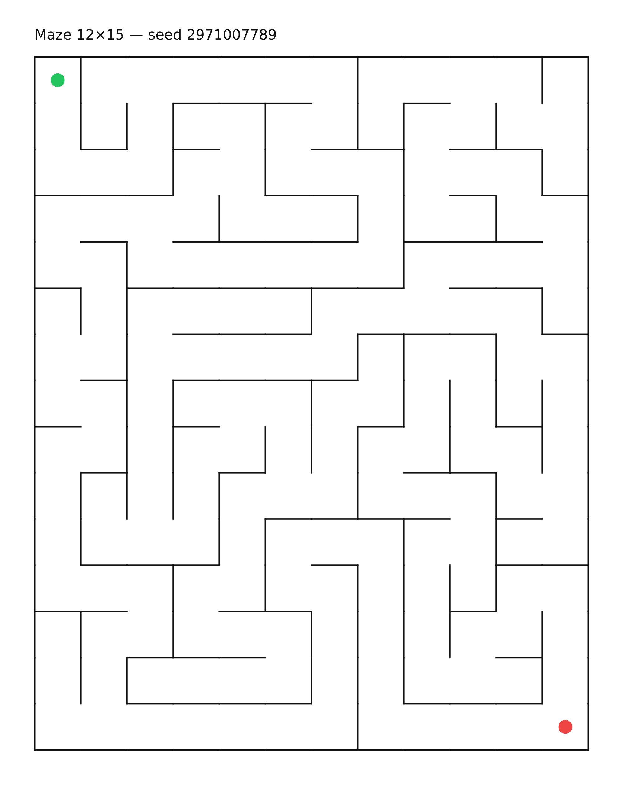 Maze 12×15 #18