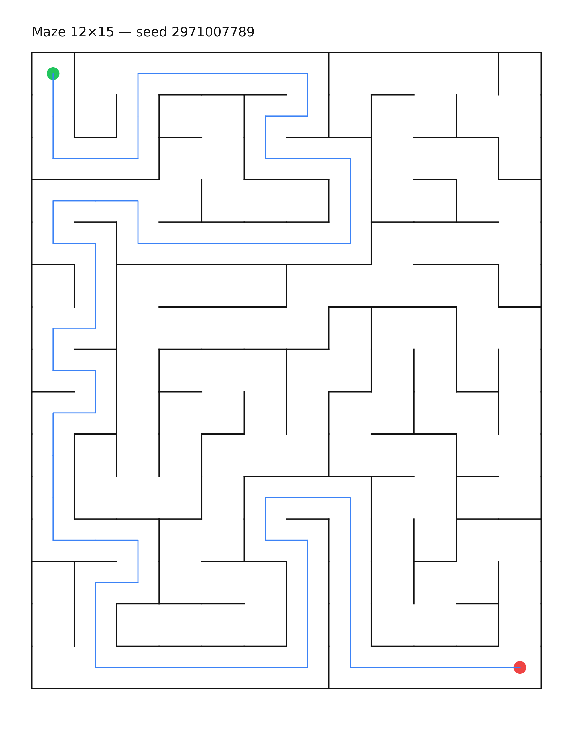 Maze 12×15 #18 — solution