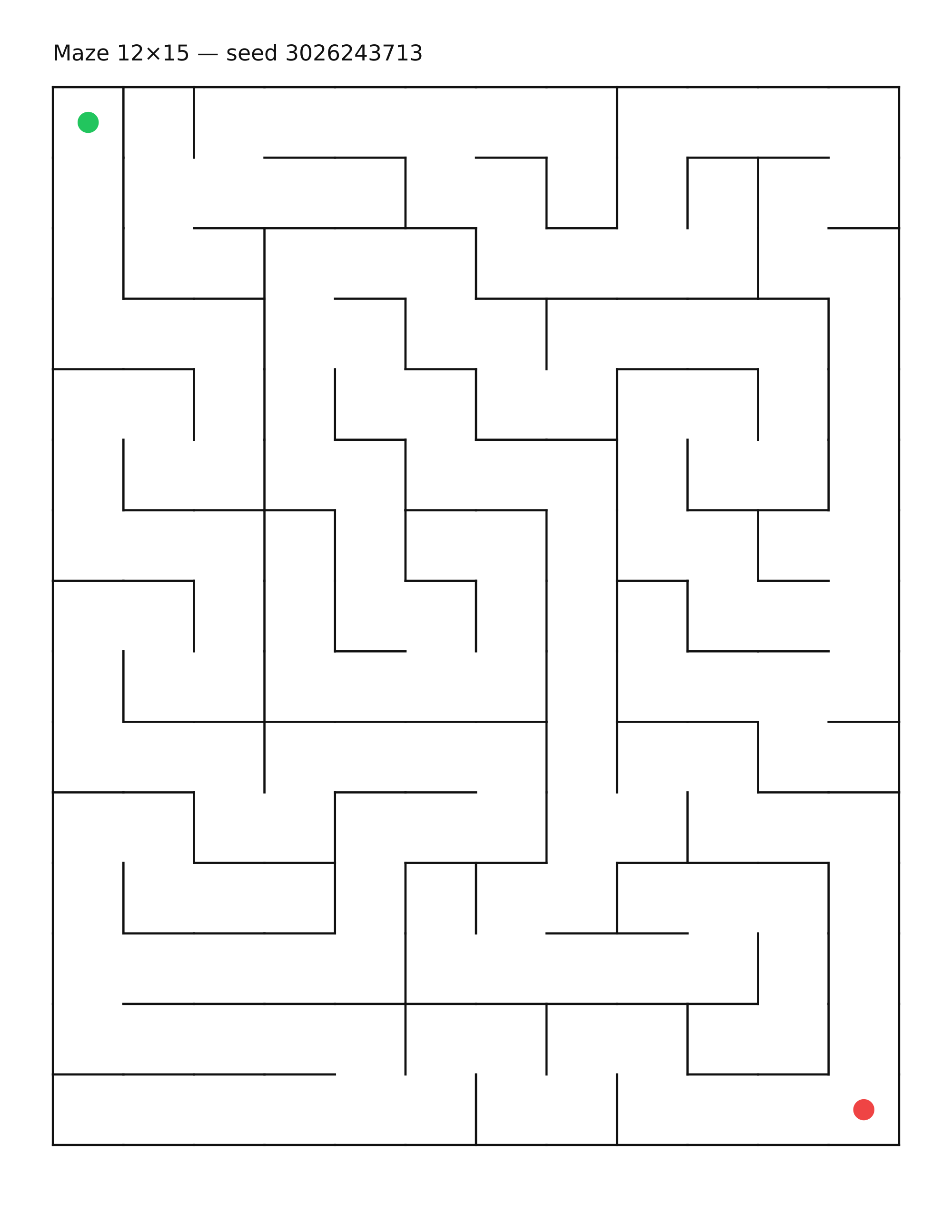 Maze 12×15 #23