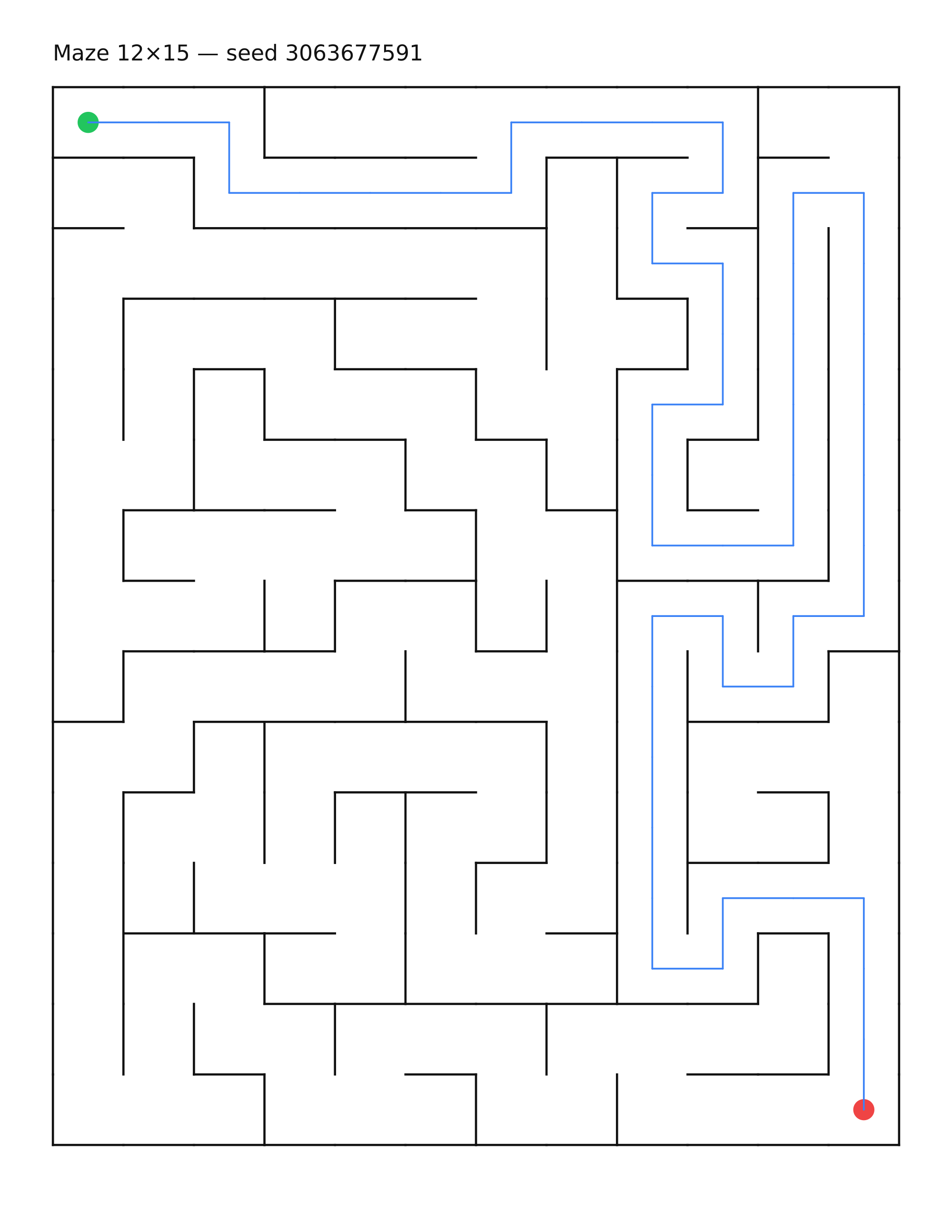Maze 12×15 #18 — solution