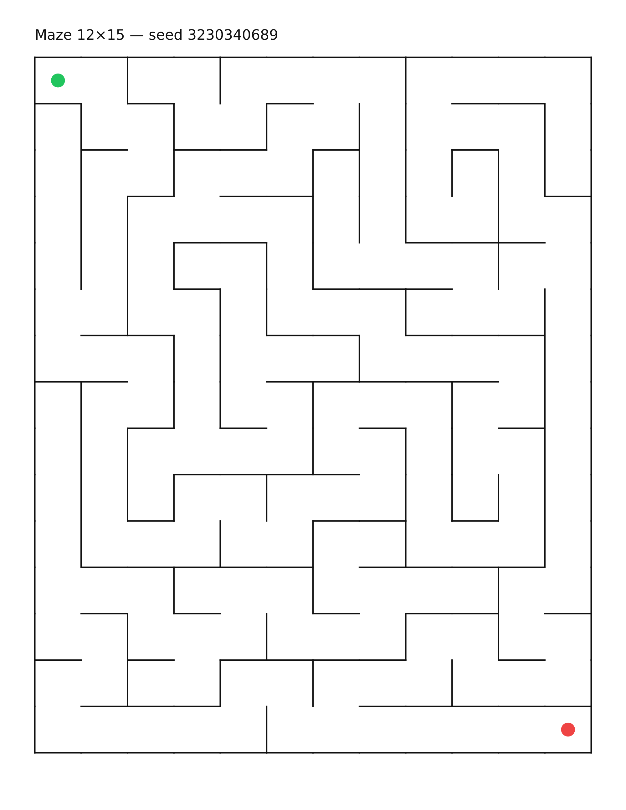 Maze 12×15 #19