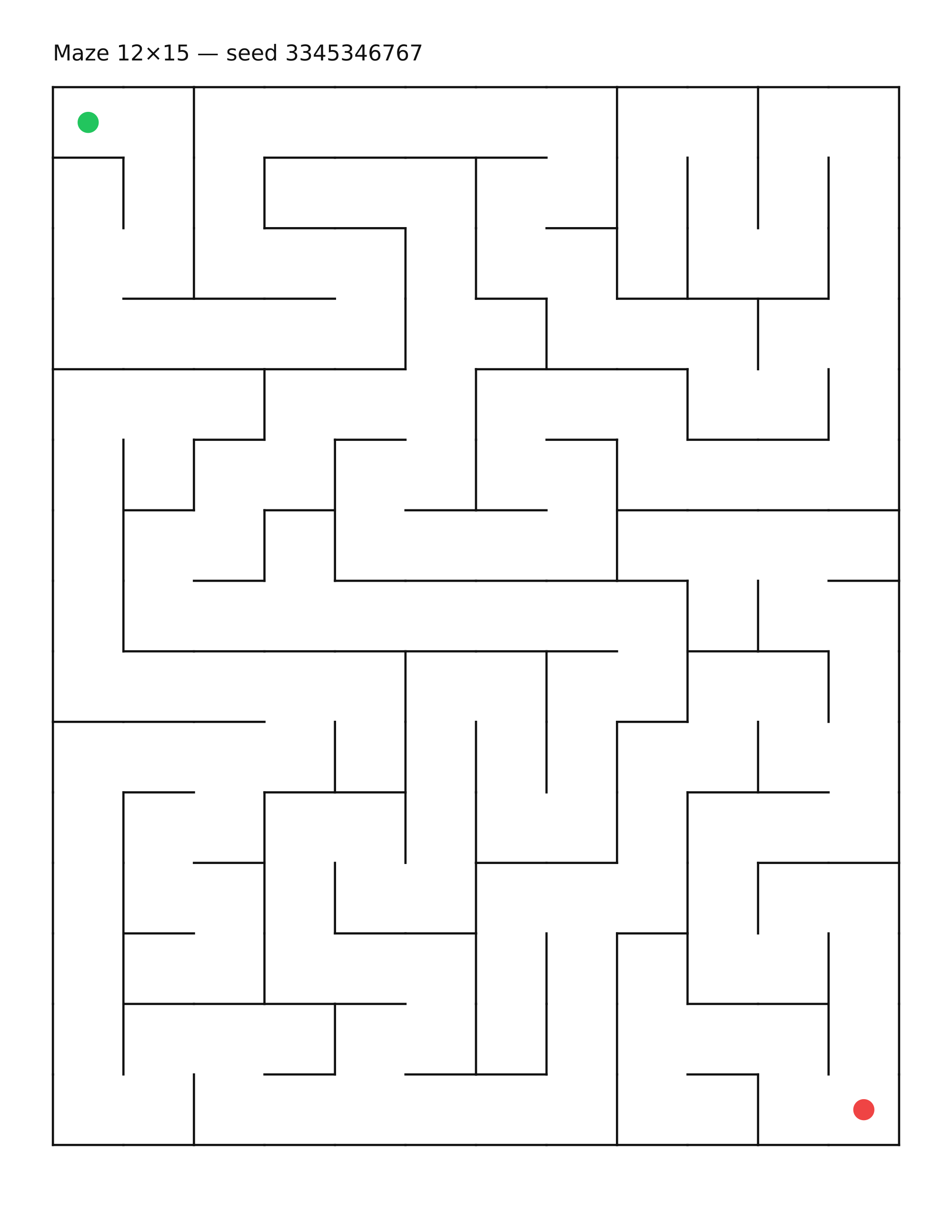 Maze 12×15 #7