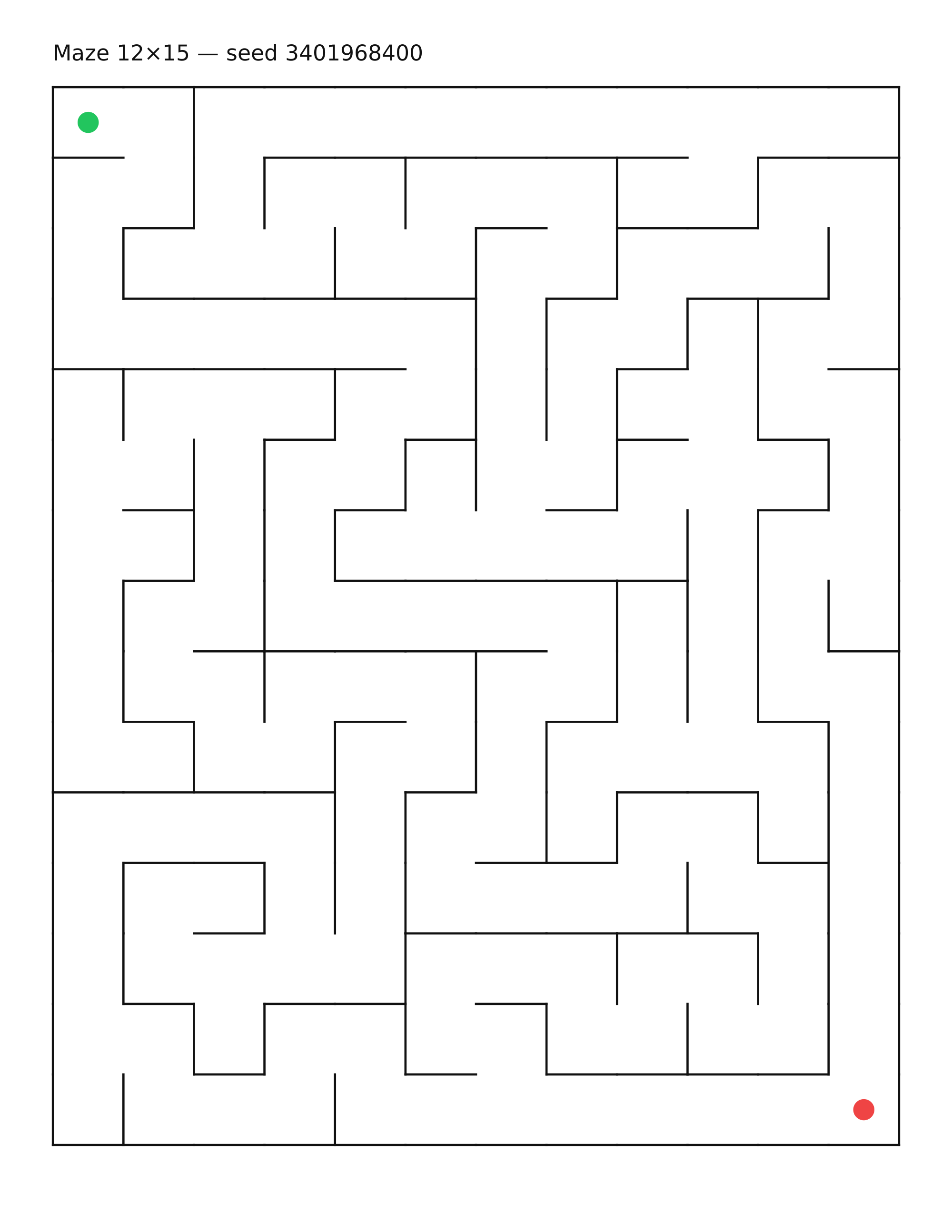 Maze 12×15 #22