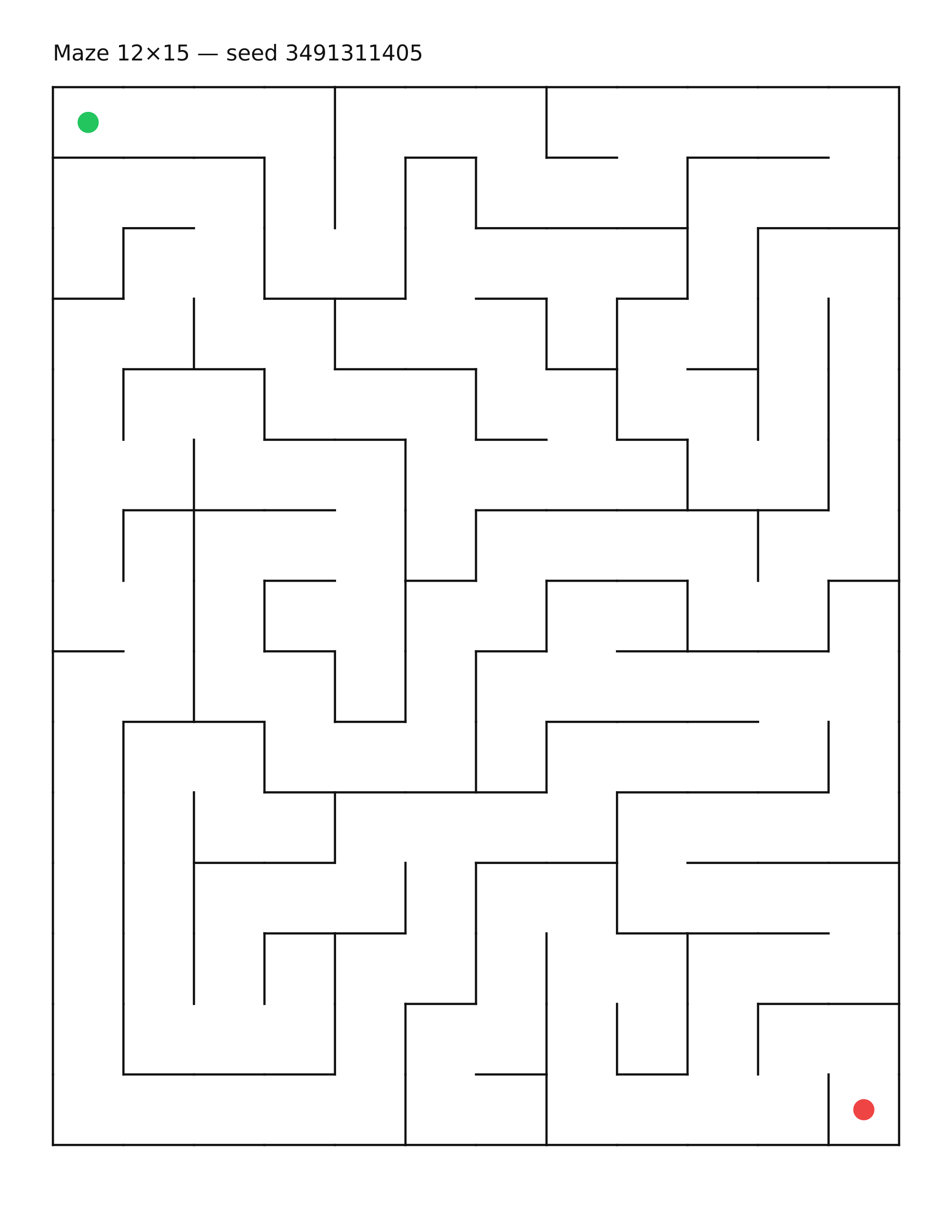 Maze 12×15 #12