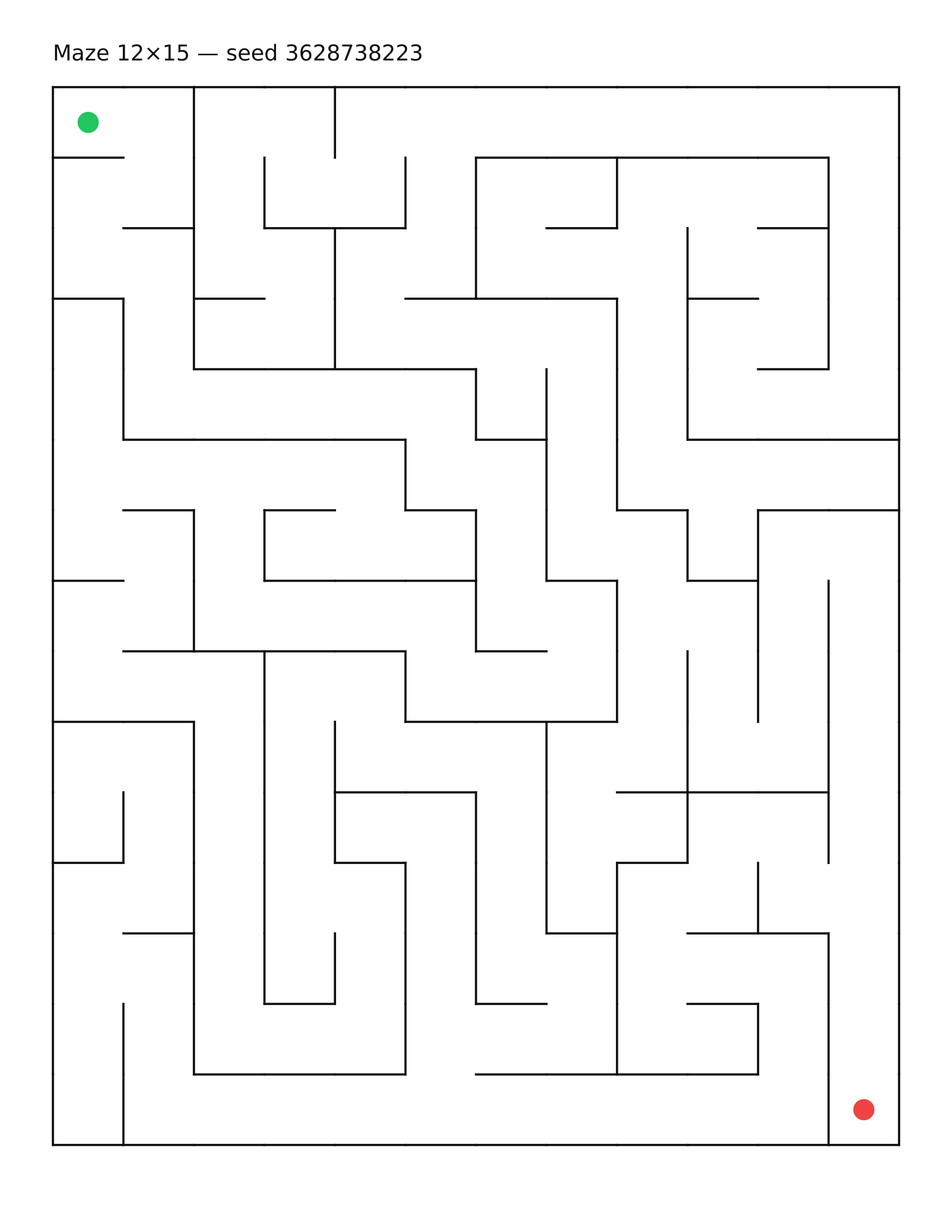 Maze 12×15 #25