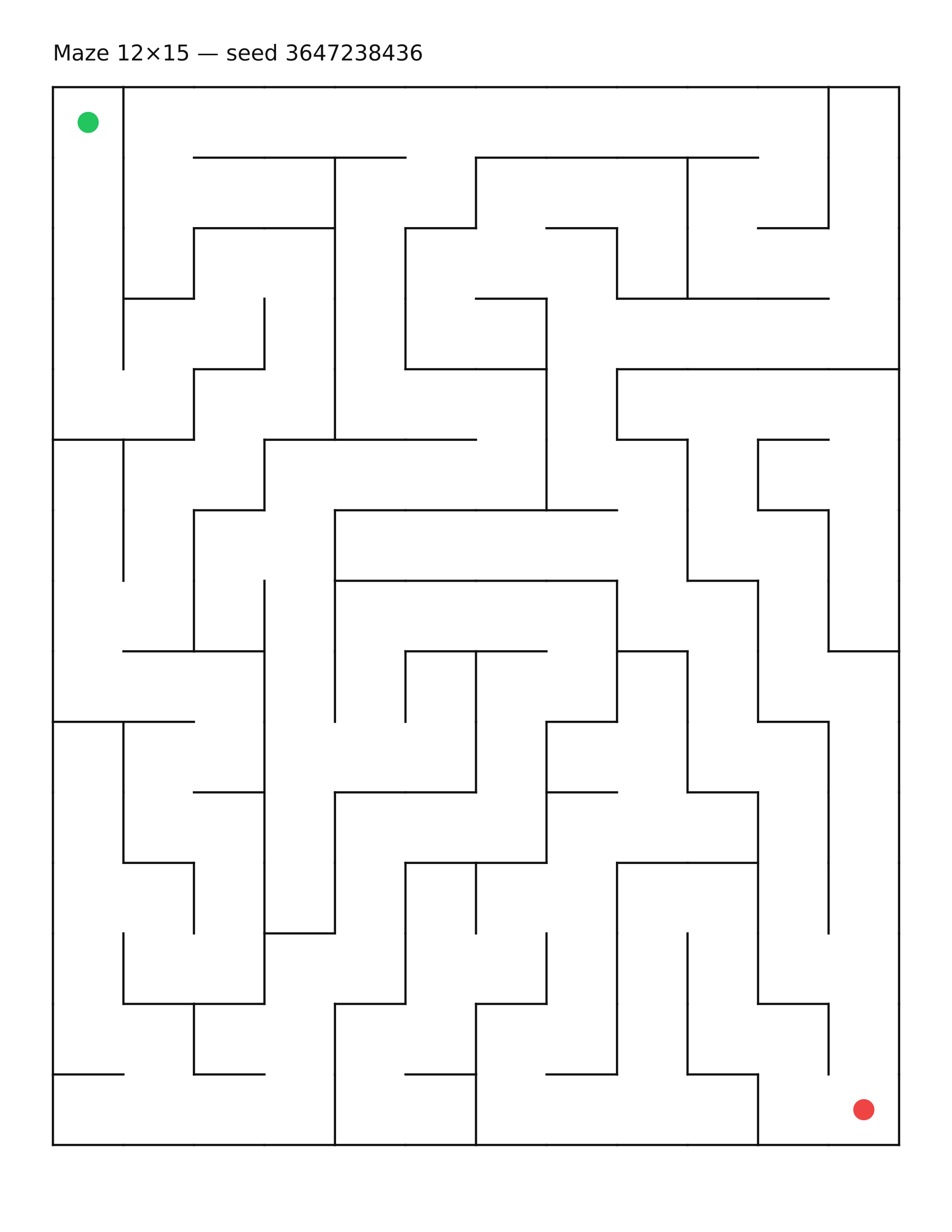 Maze 12×15 #23