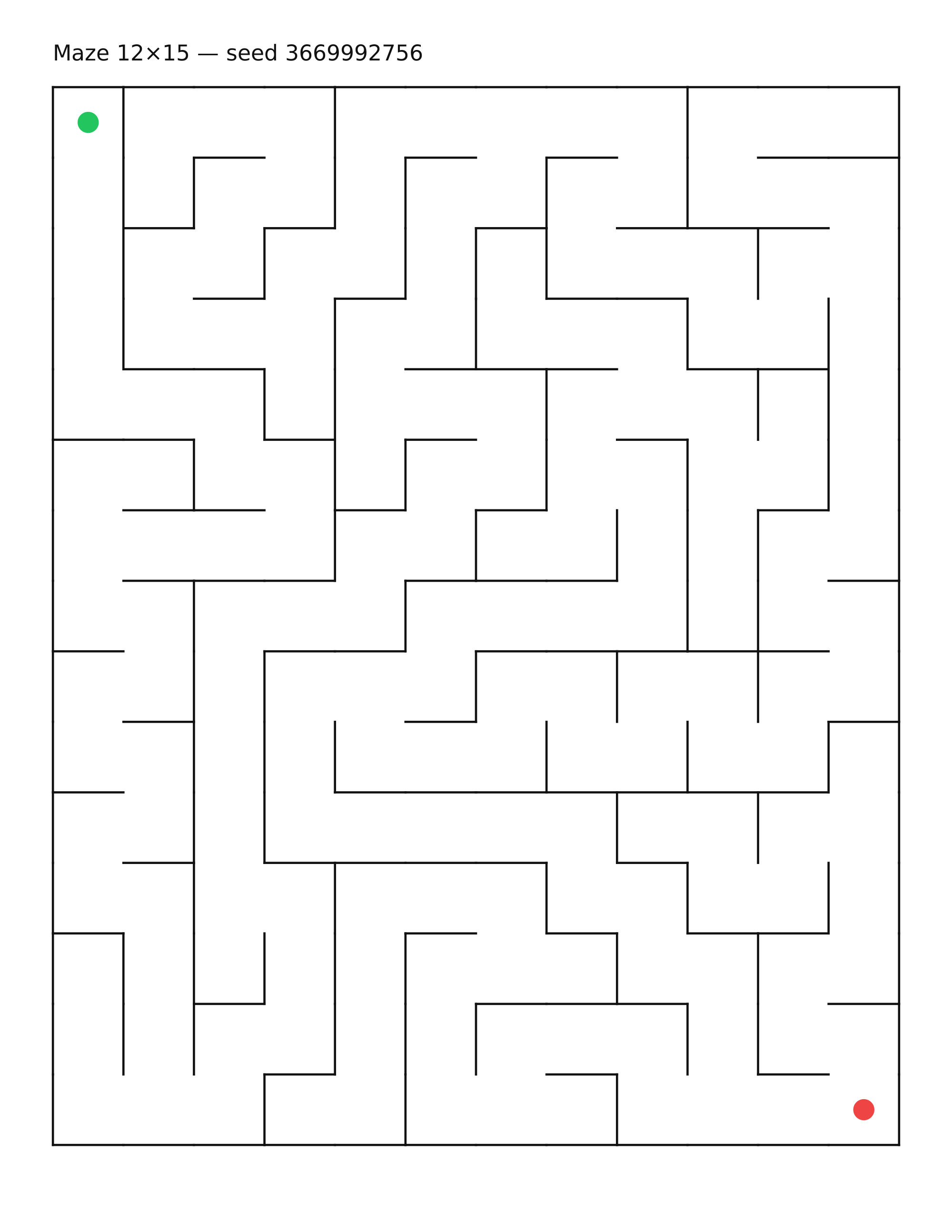 Maze 12×15 #21