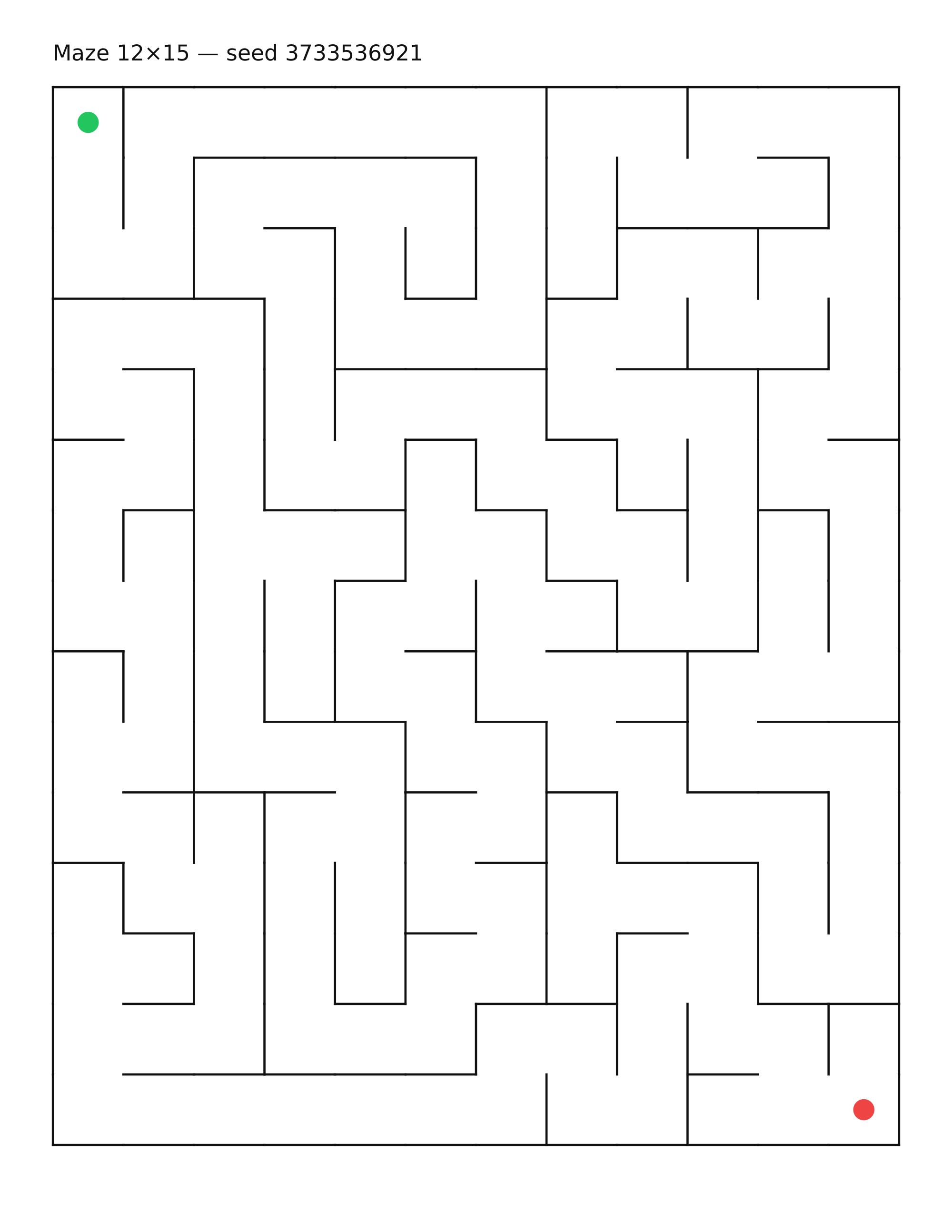 Maze 12×15 #21