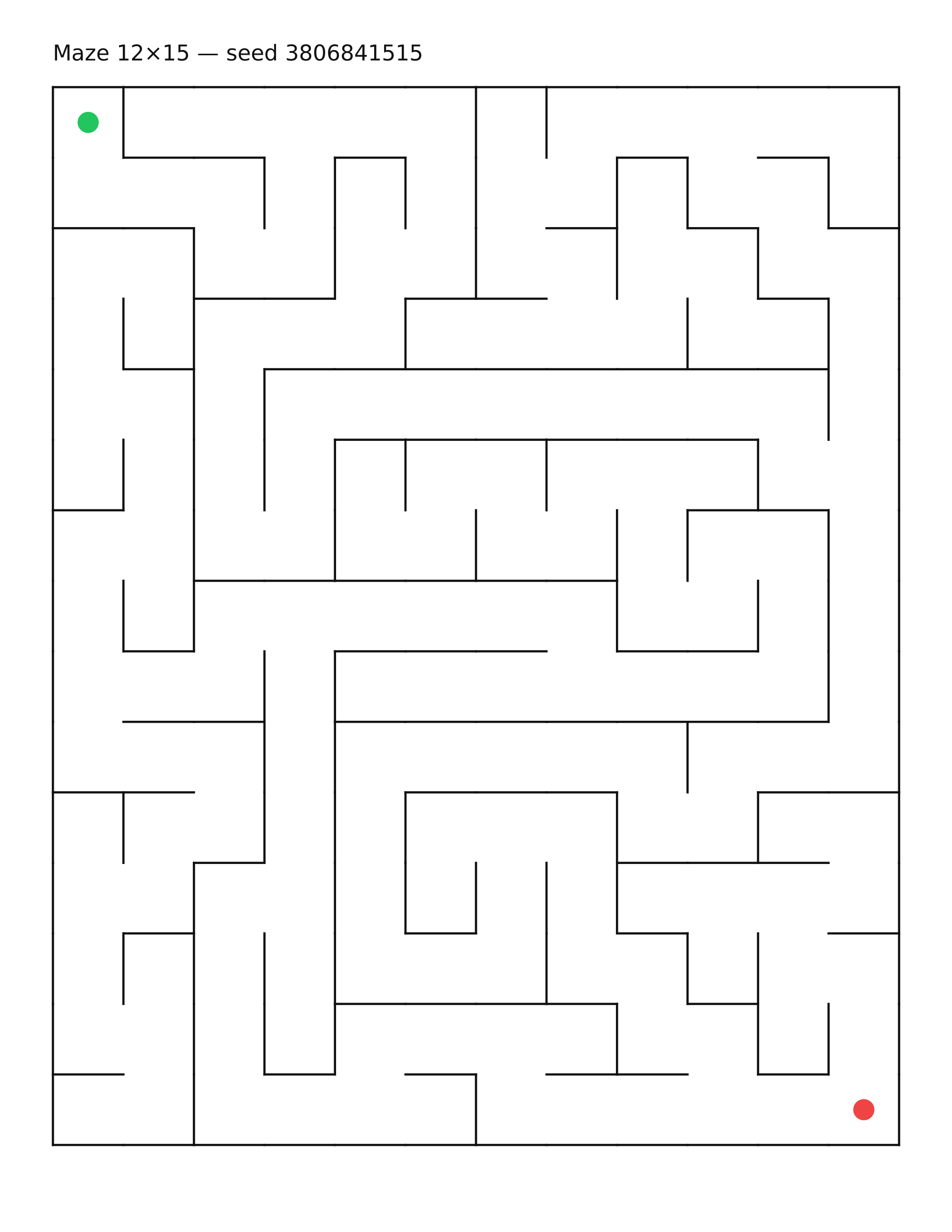 Maze 12×15 #8