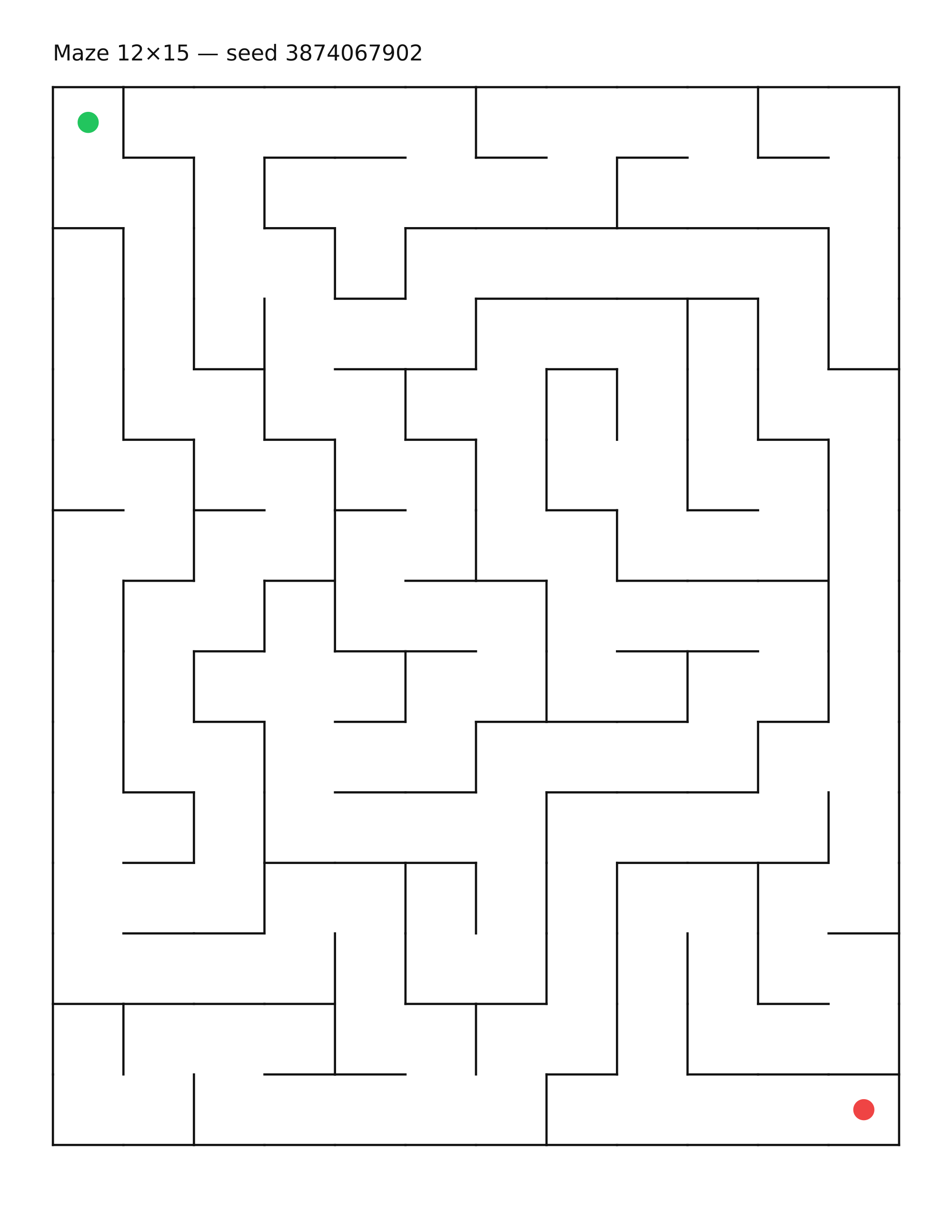 Maze 12×15 #10