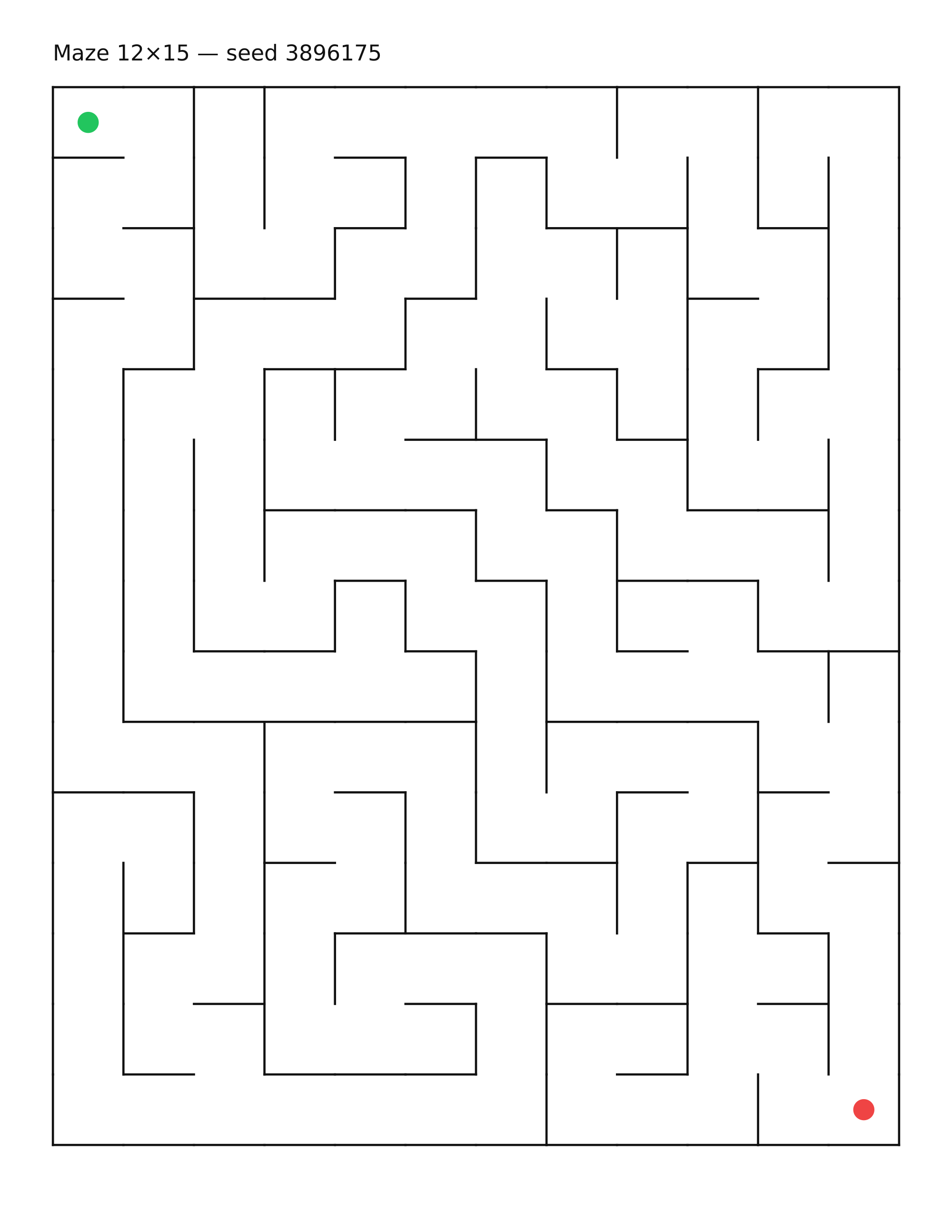 Maze 12×15 #26