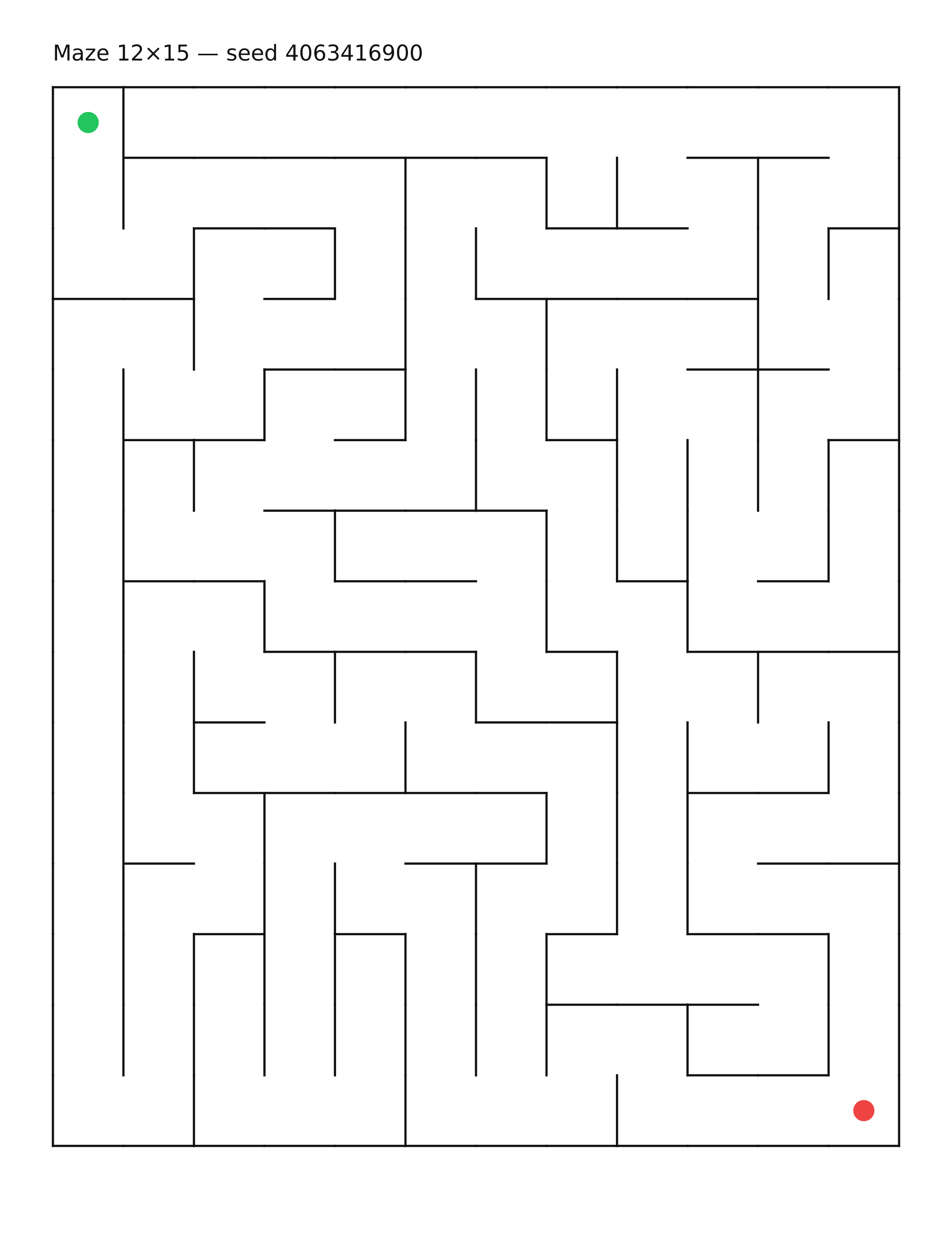 Maze 12×15 #23