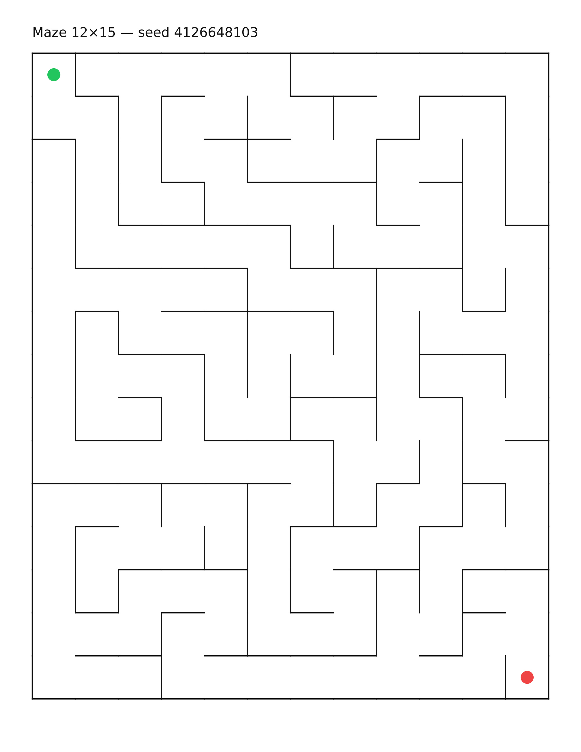 Maze 12×15 #25