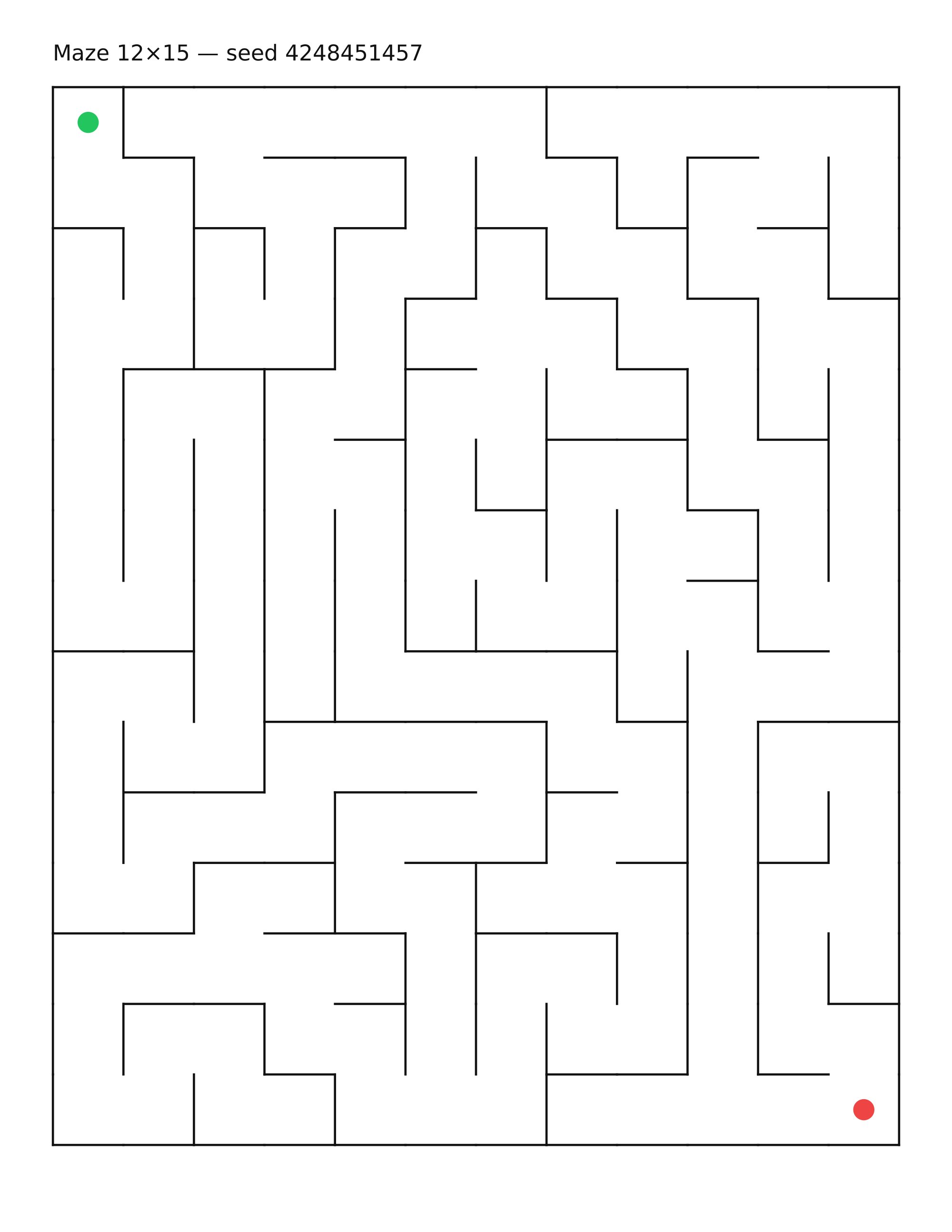 Maze 12×15 #26