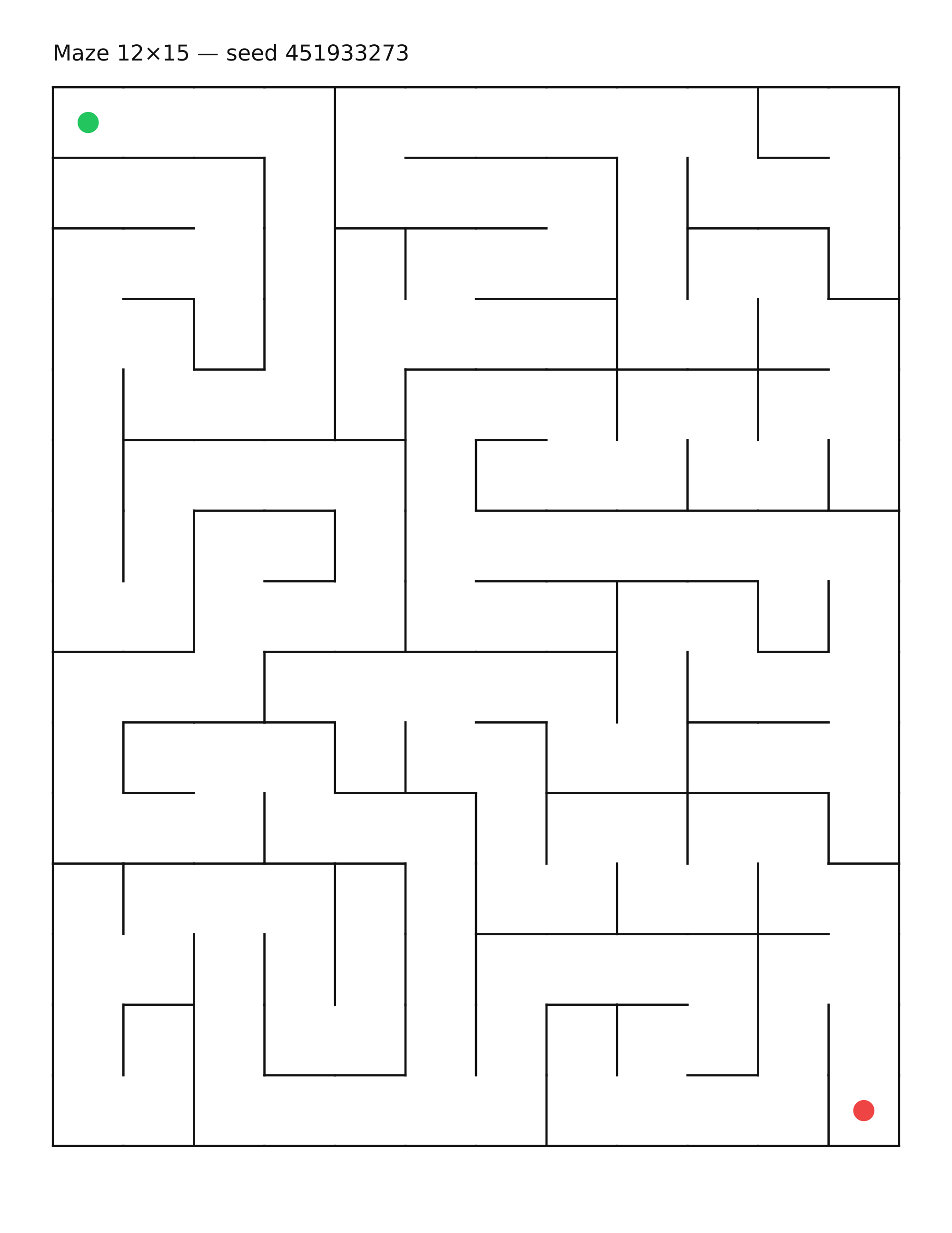 Maze 12×15 #15