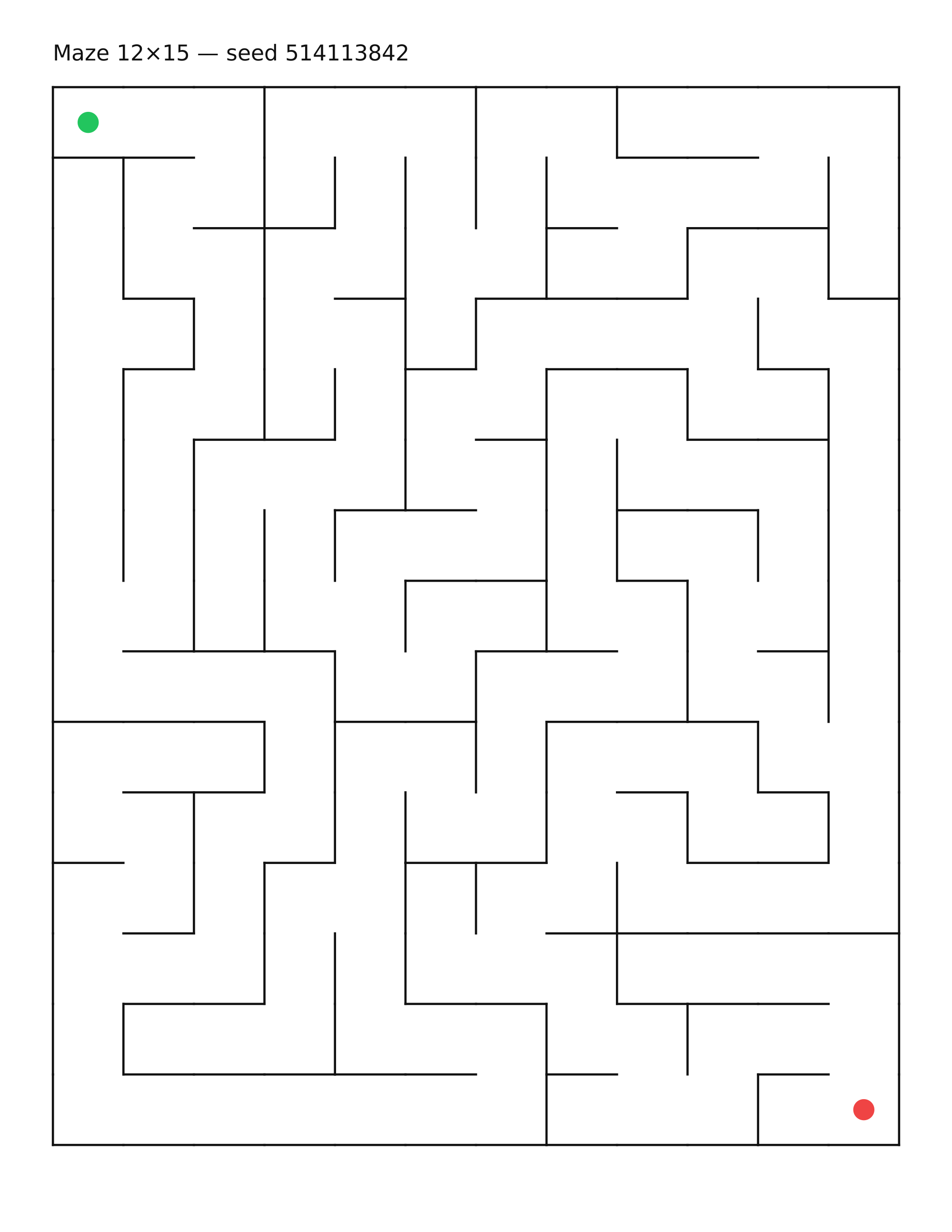 Maze 12×15 #26