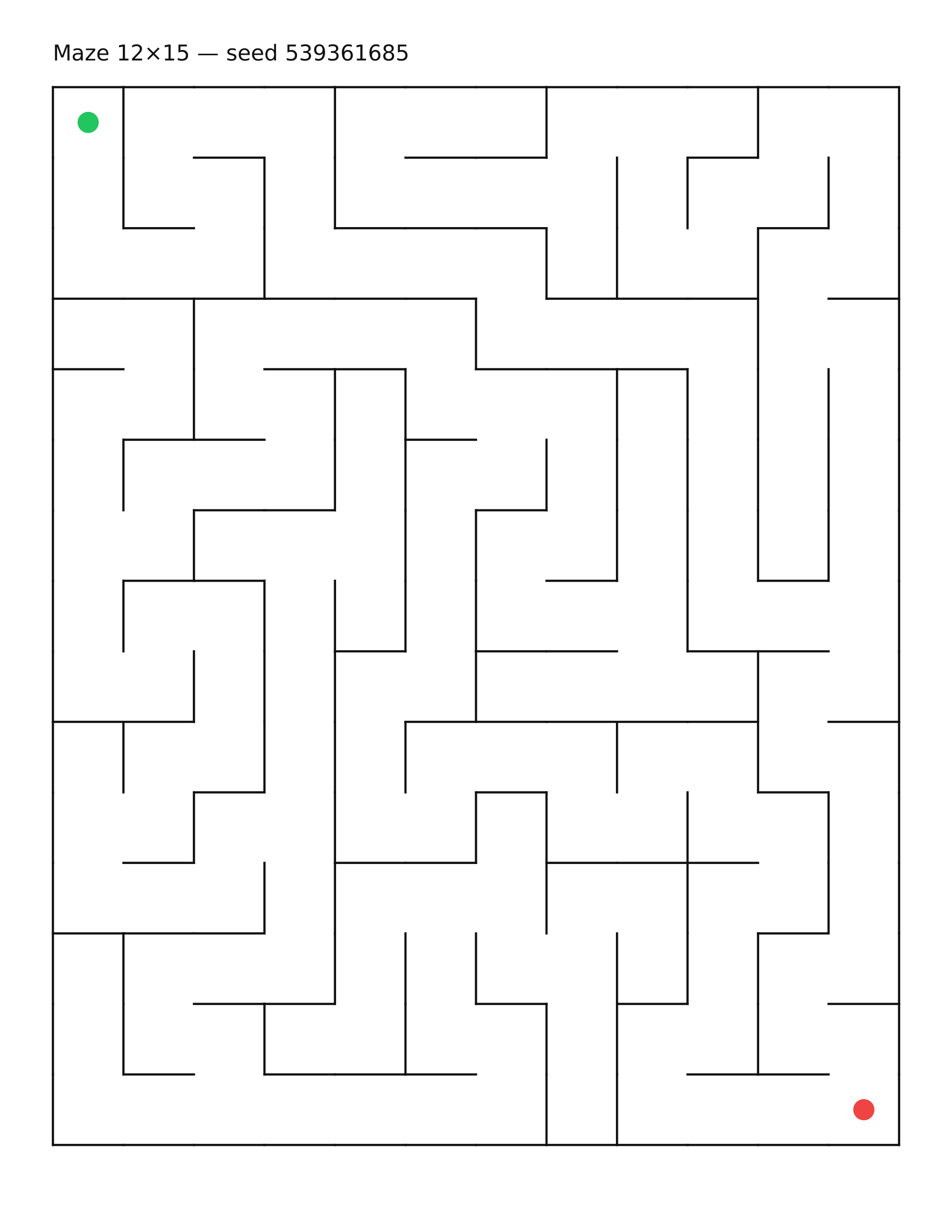 Maze 12×15 #26