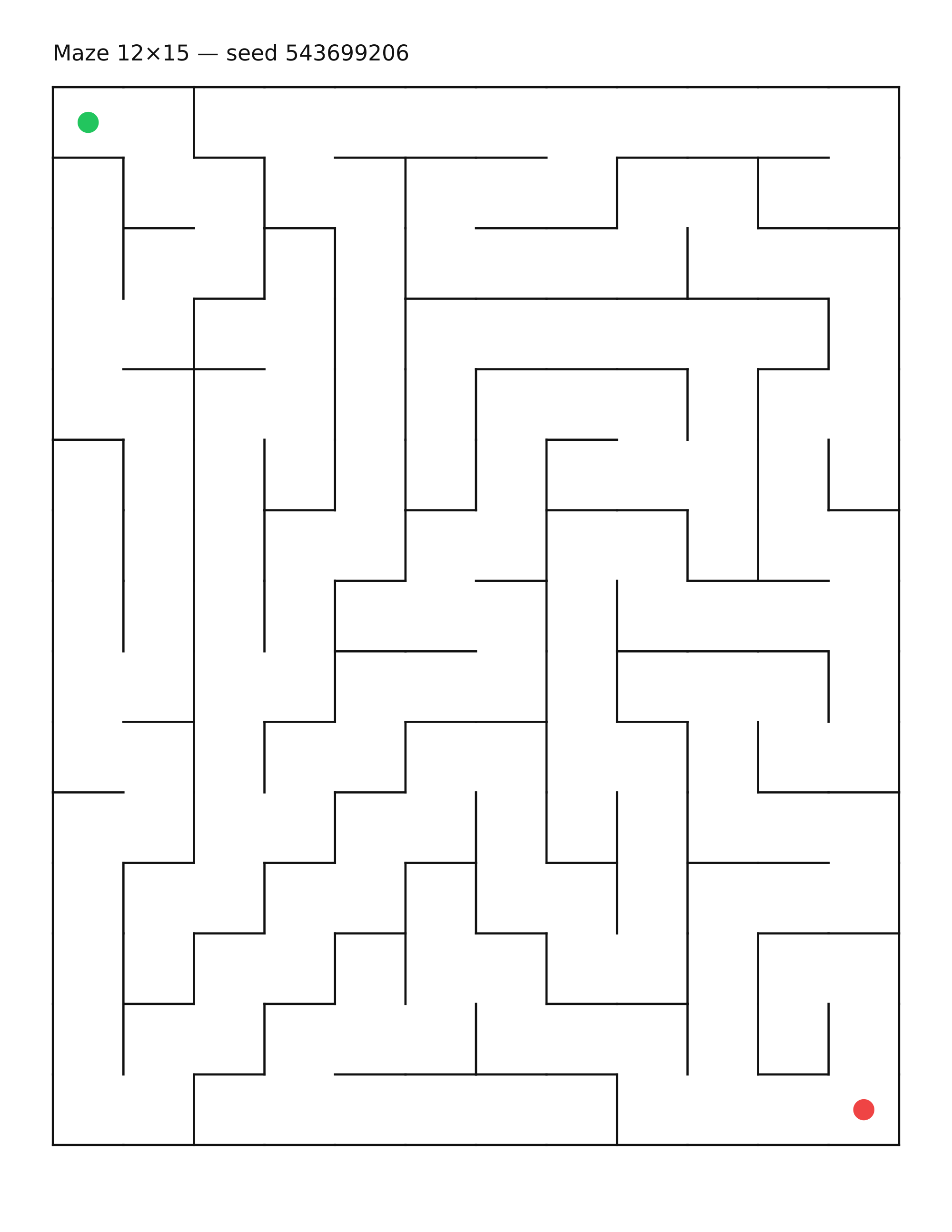 Maze 12×15 #9