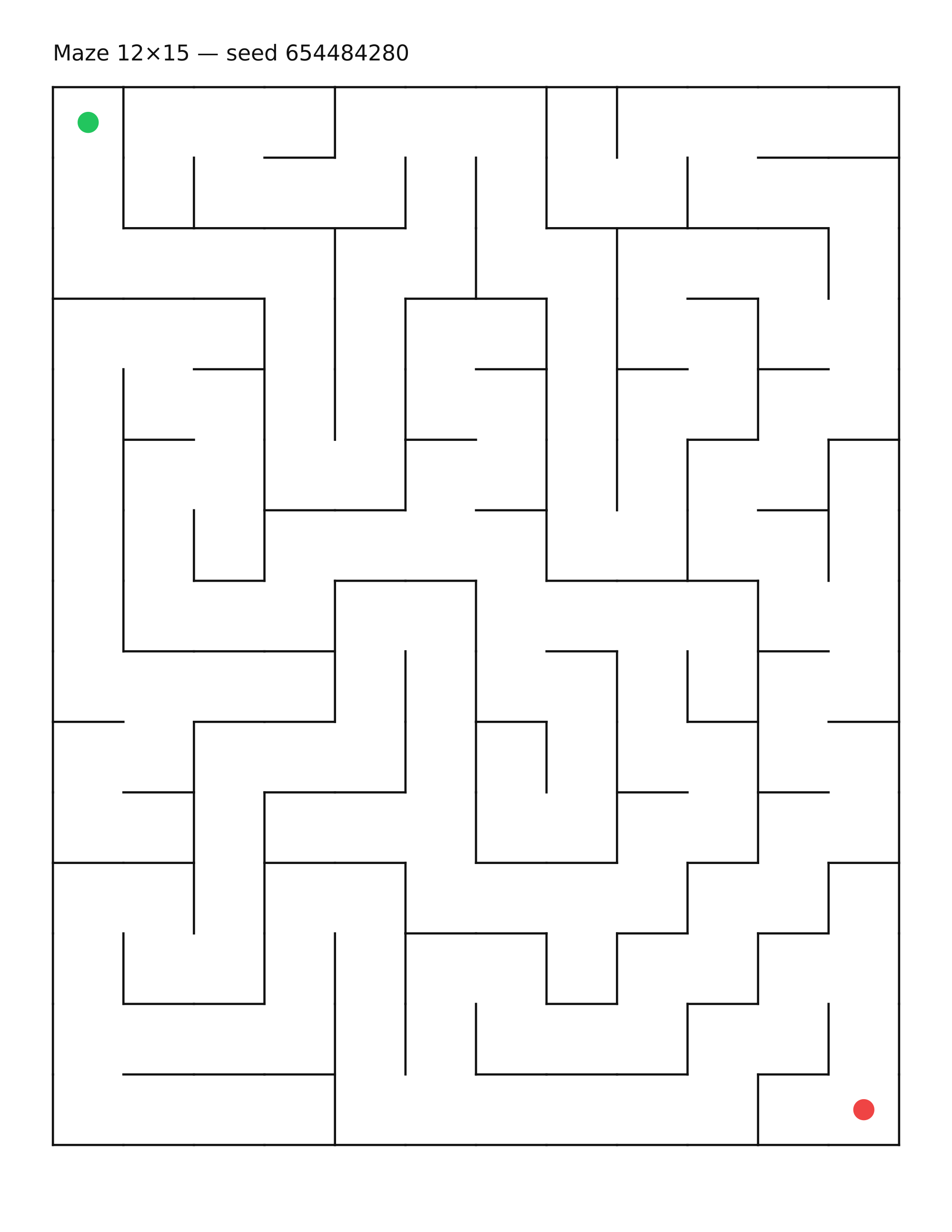 Maze 12×15 #21