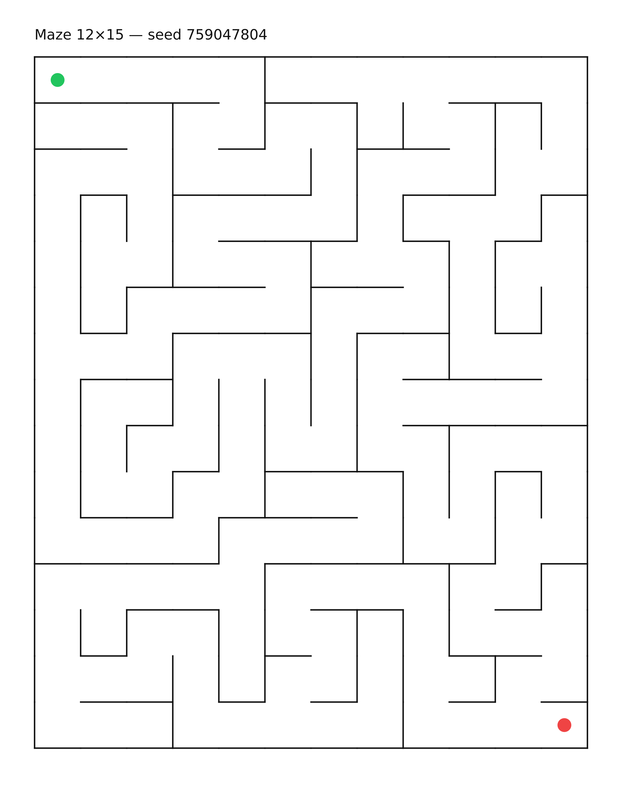 Maze 12×15 #21