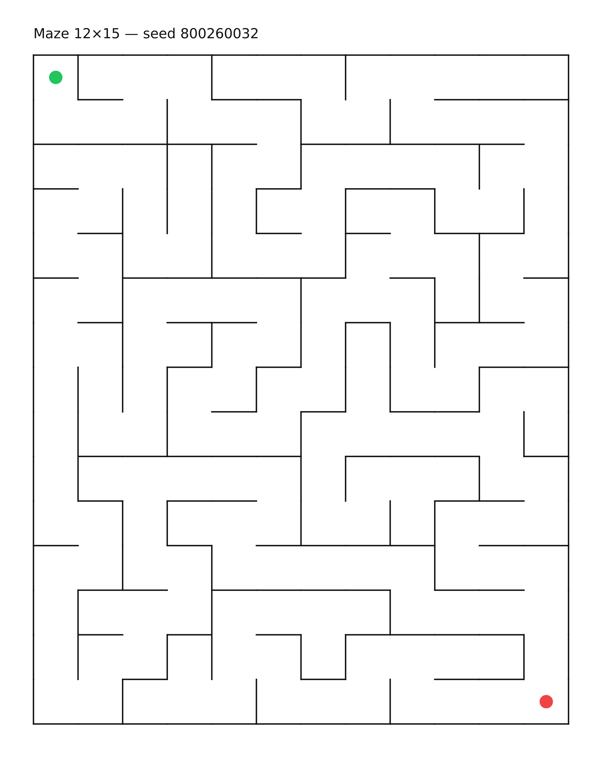 Maze 12×15 #16