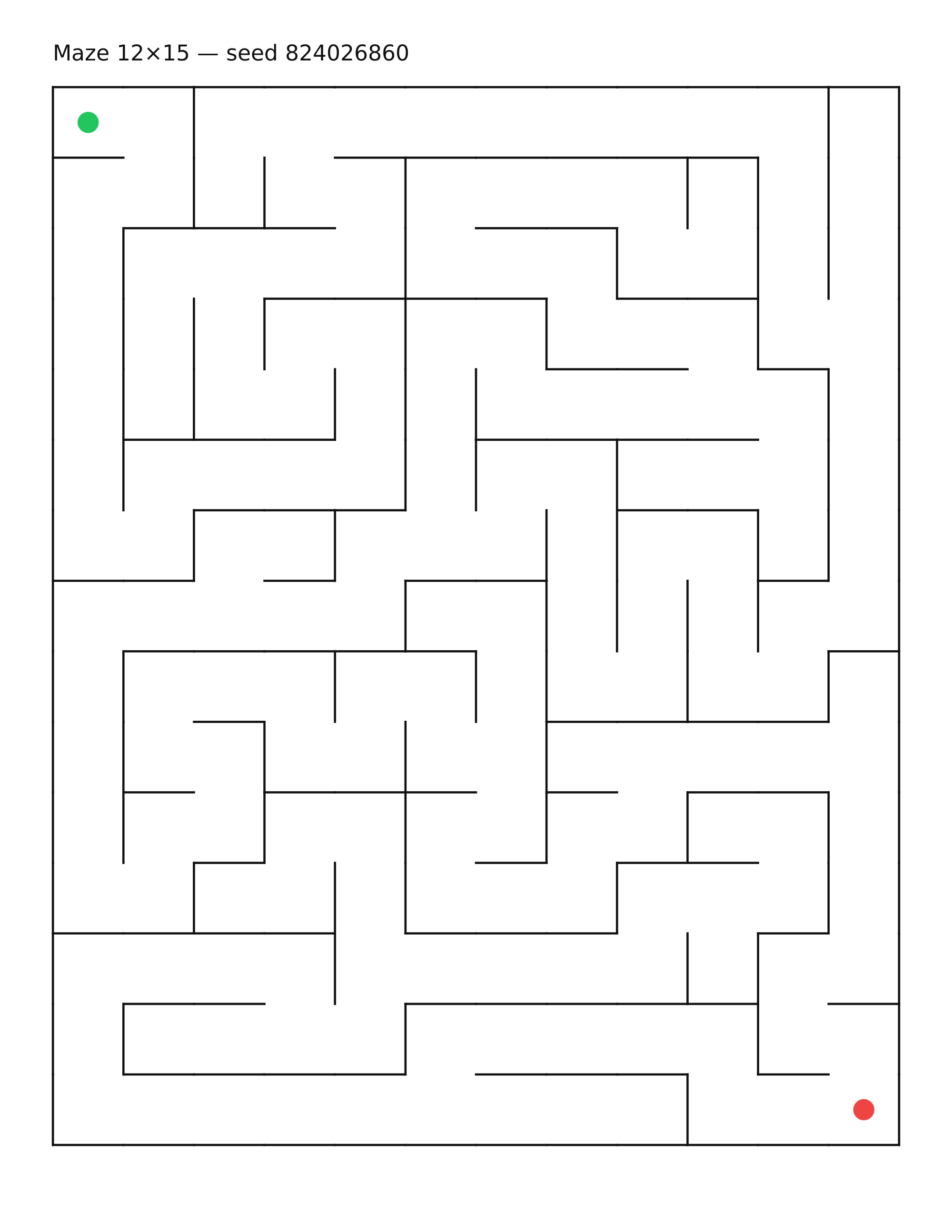 Maze 12×15 #27