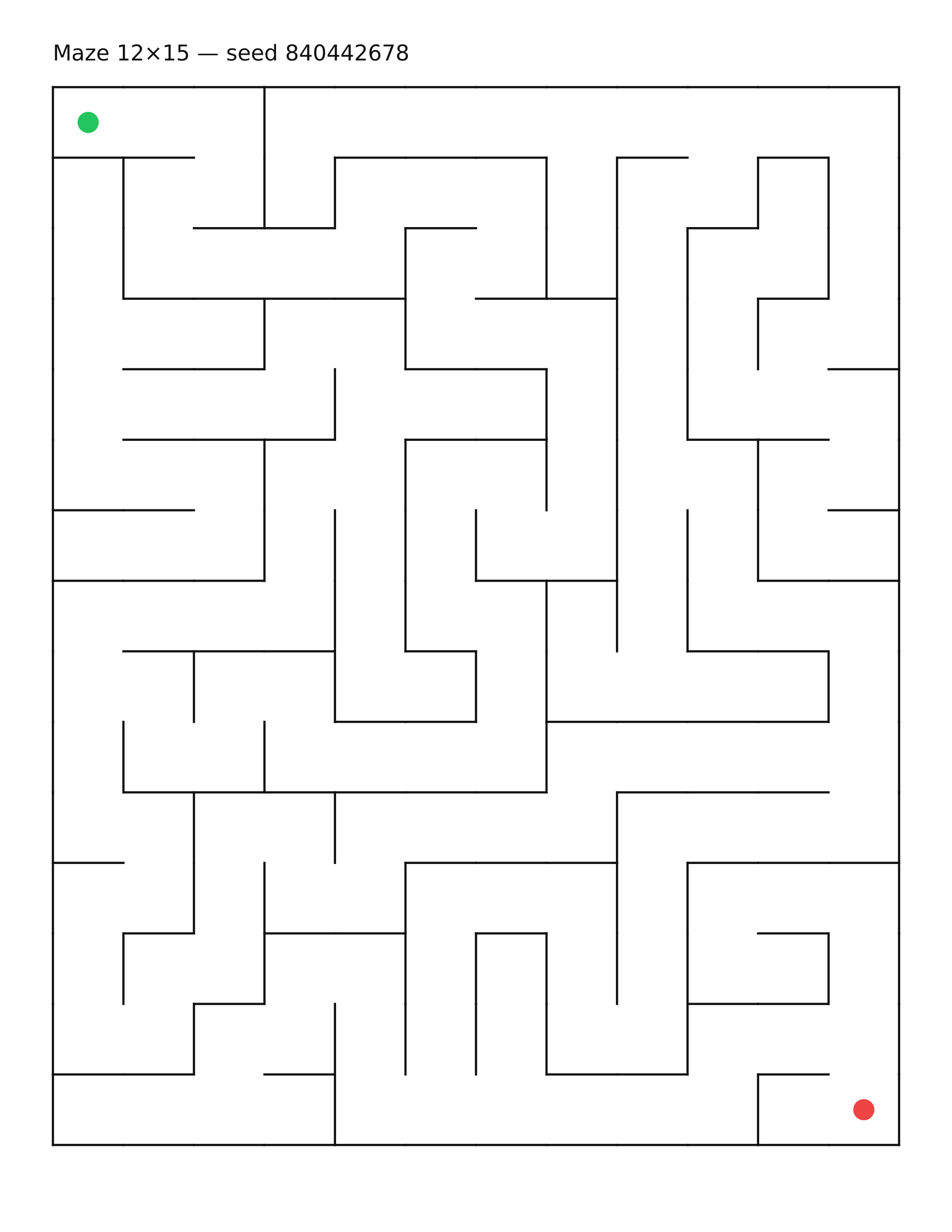 Maze 12×15 #28