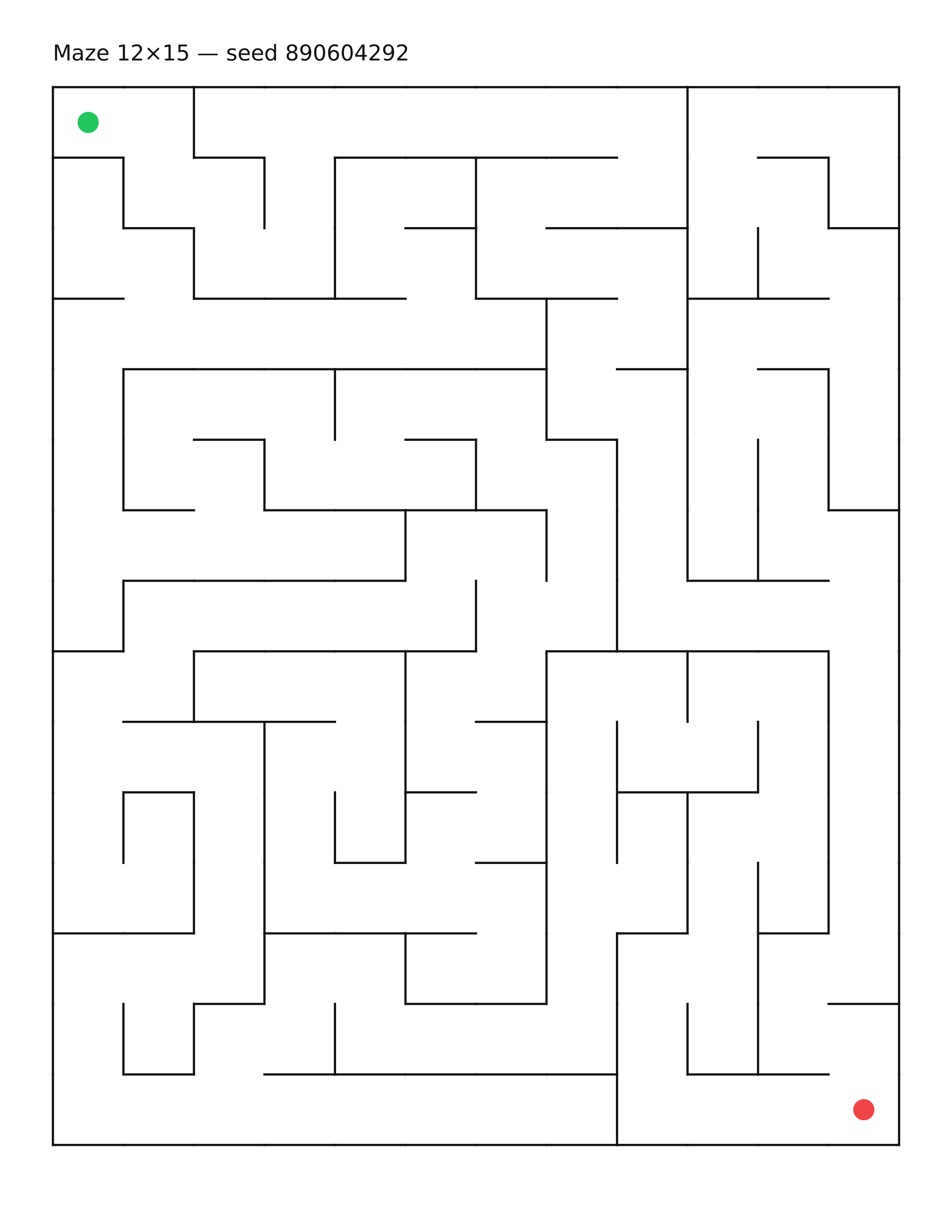 Maze 12×15 #11