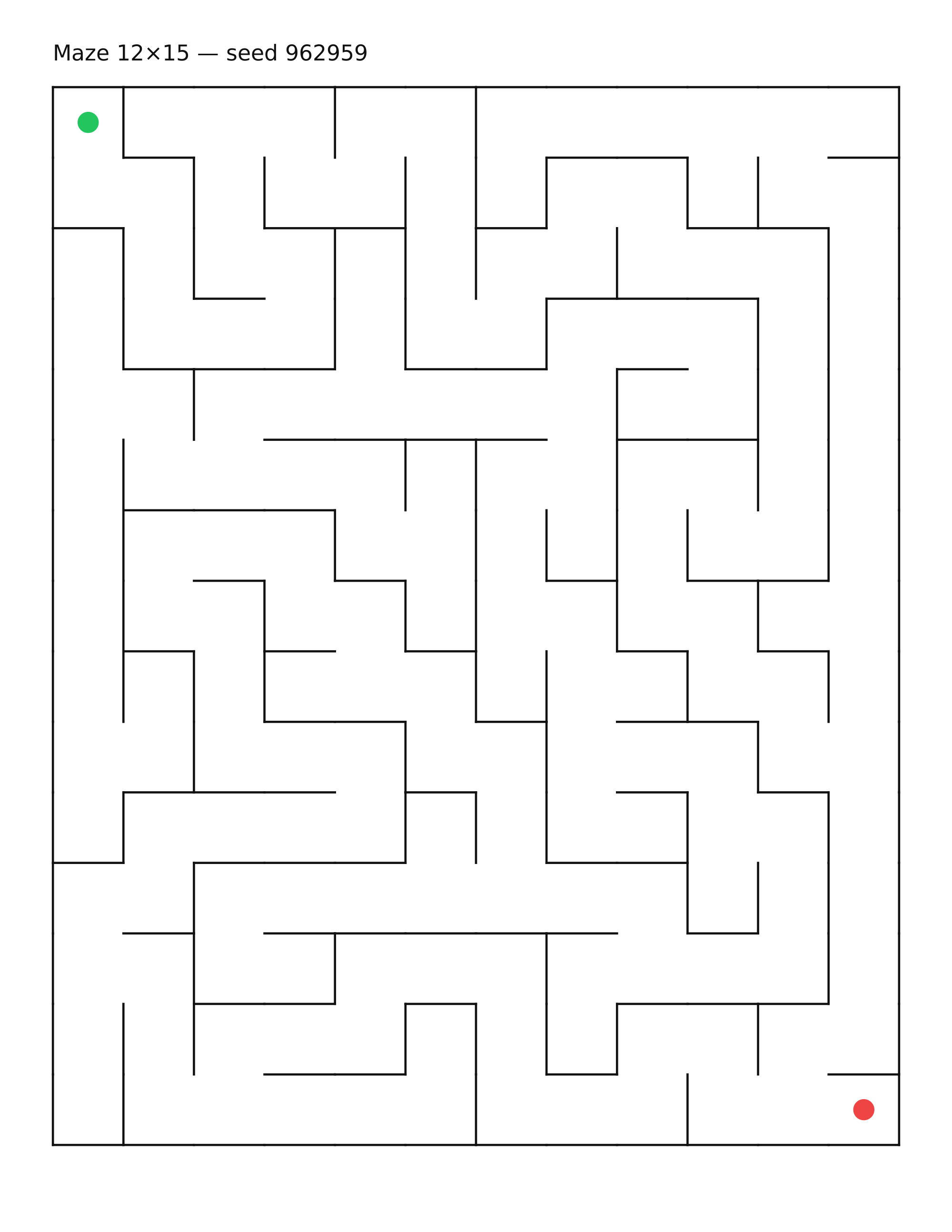 Maze 12×15 #22