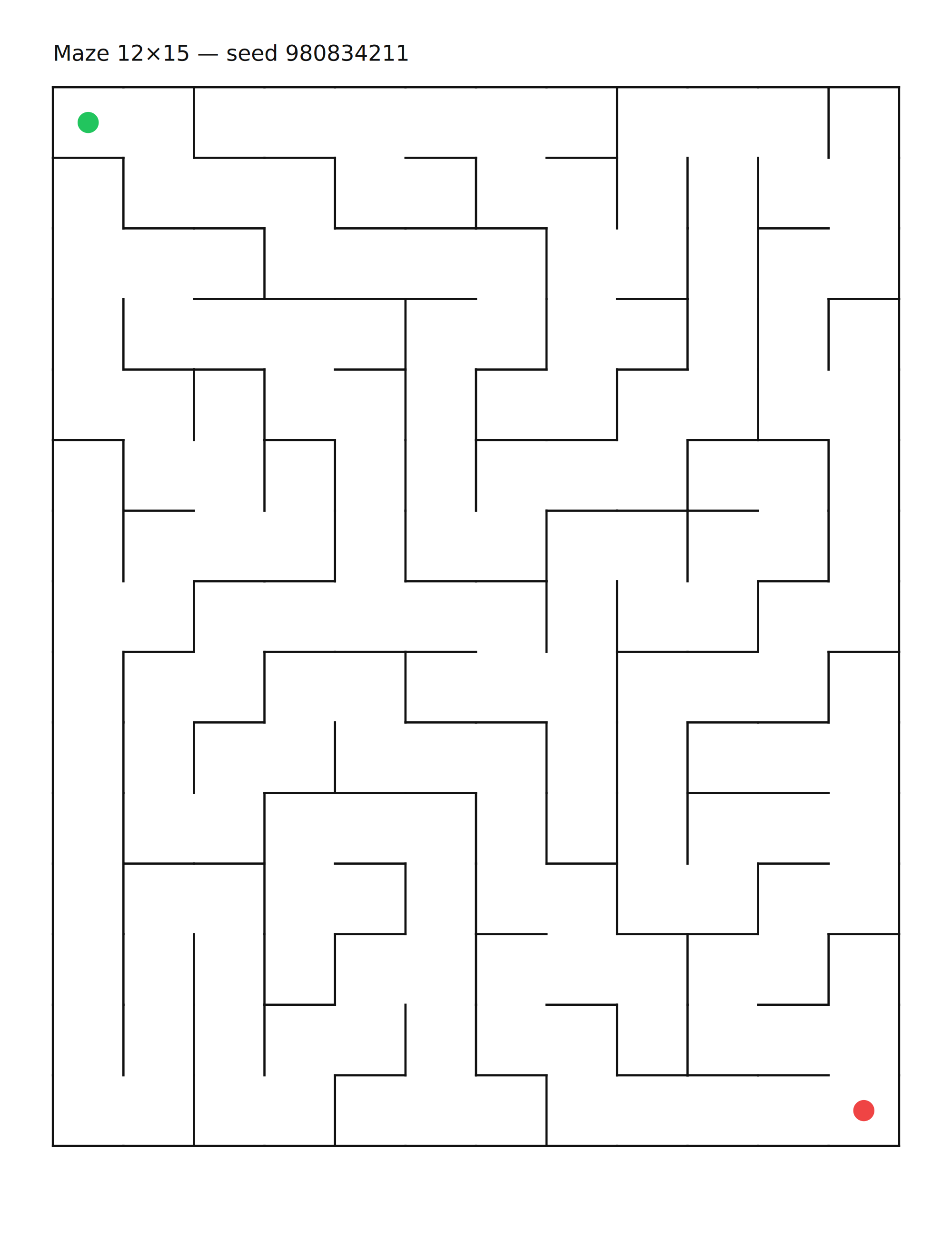 Maze 12×15 #5