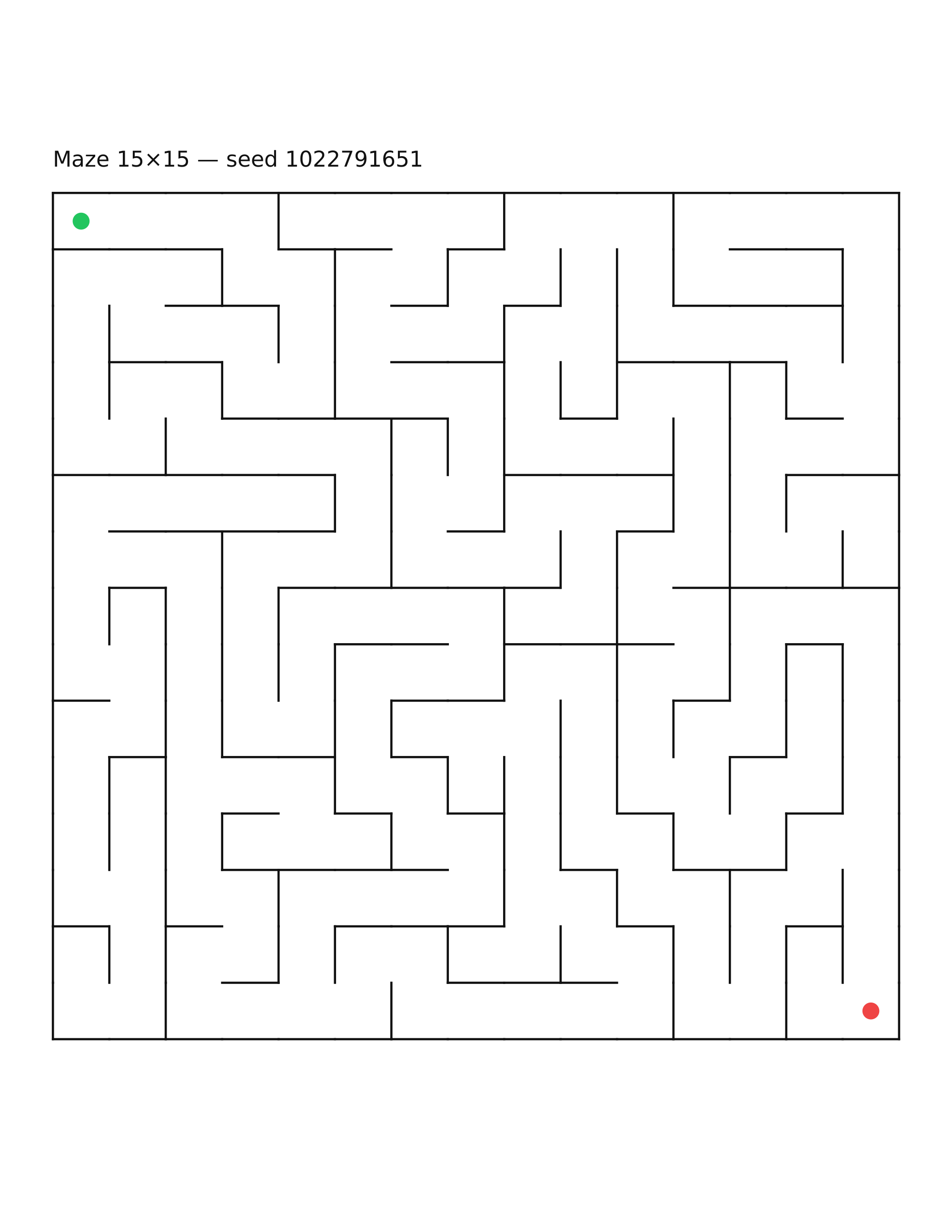 Maze 15×15 #20