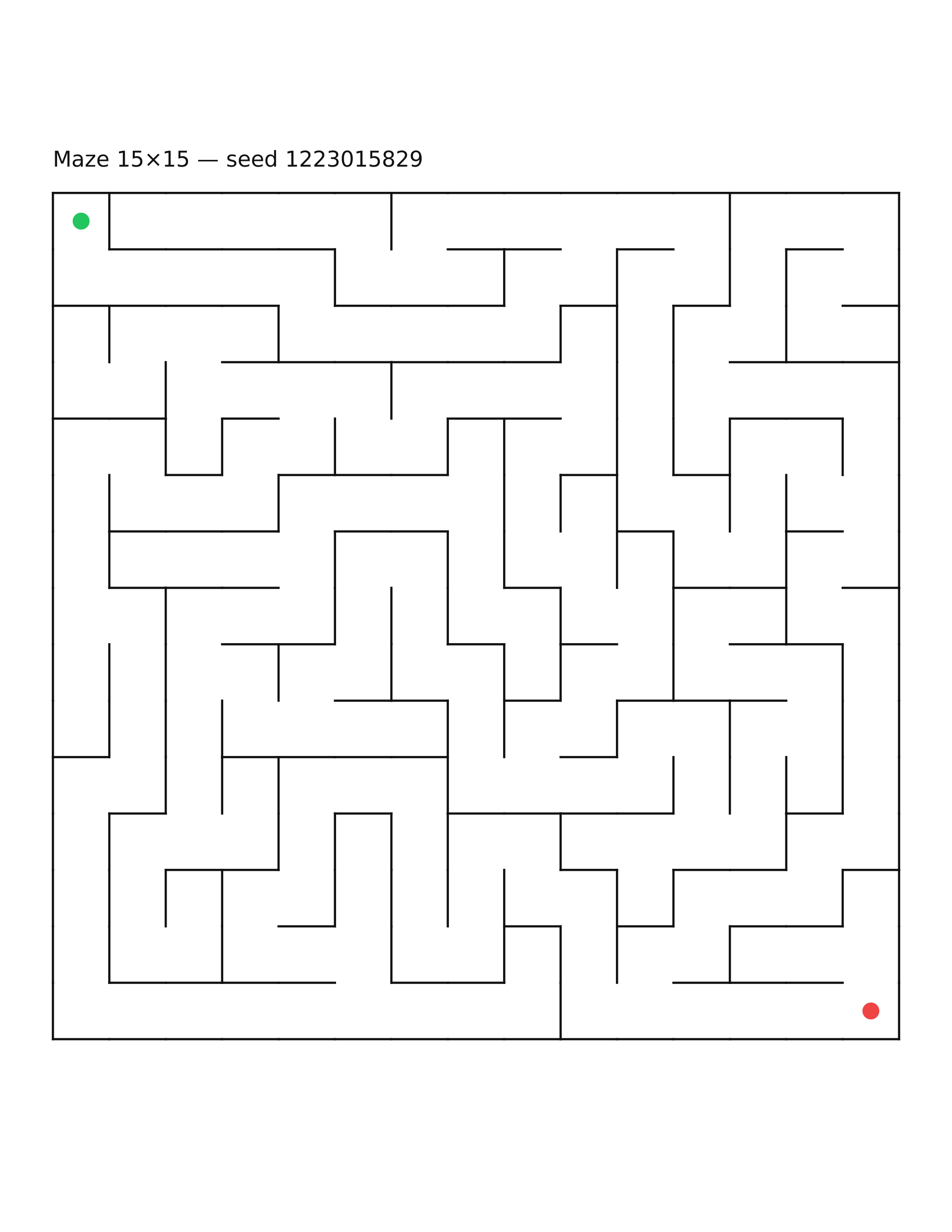 Maze 15×15 #20