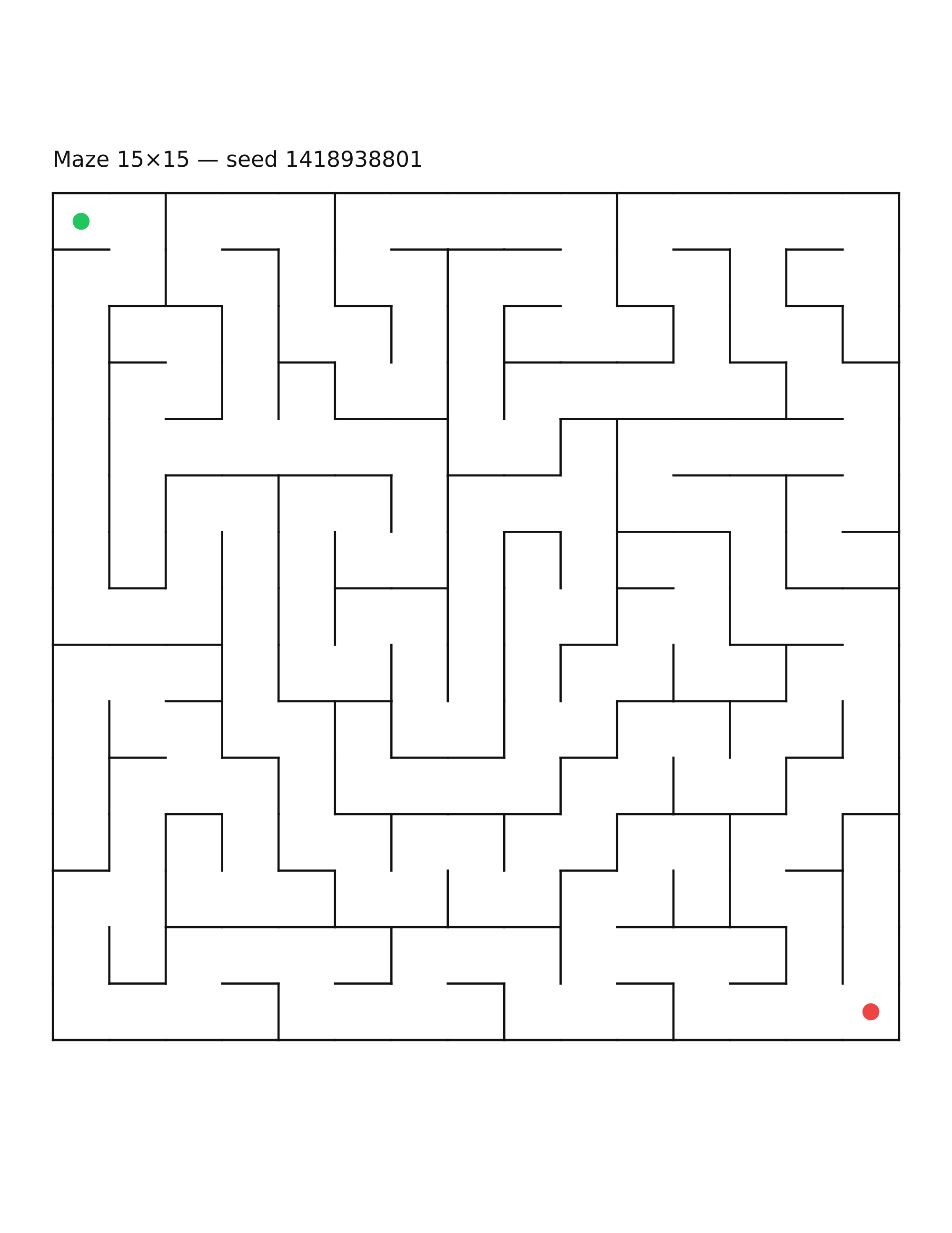 Maze 15×15 #16