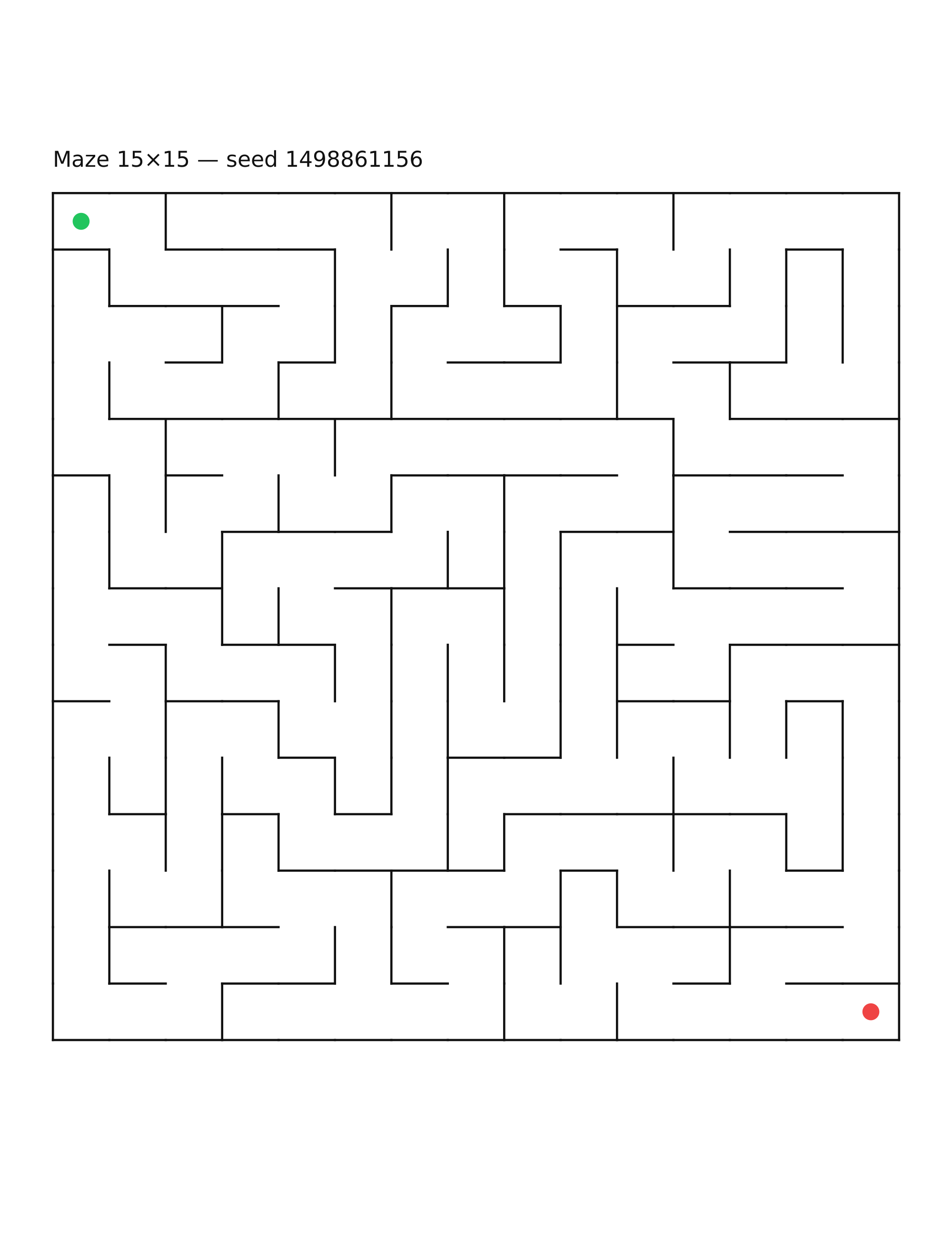 Maze 15×15 #20