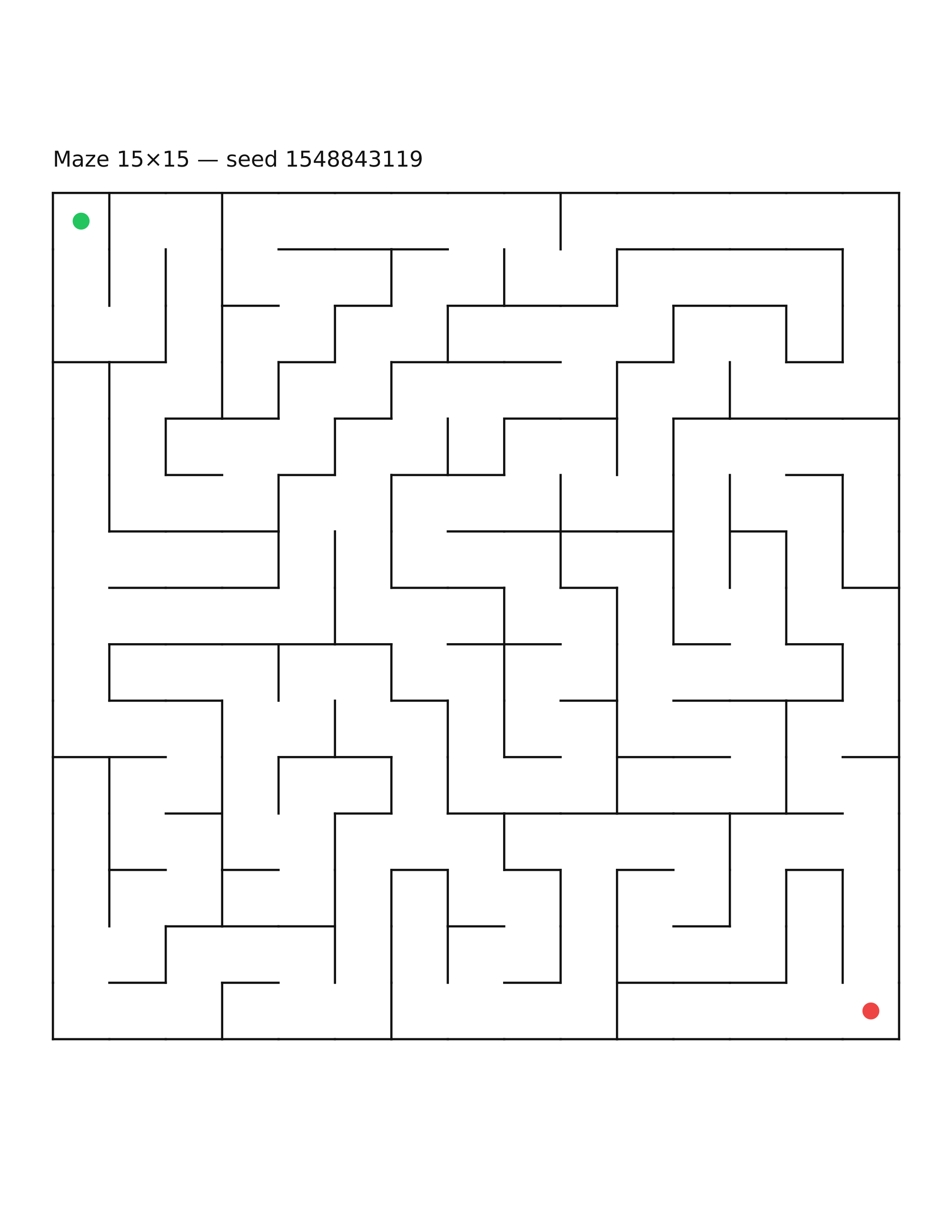 Maze 15×15 #23
