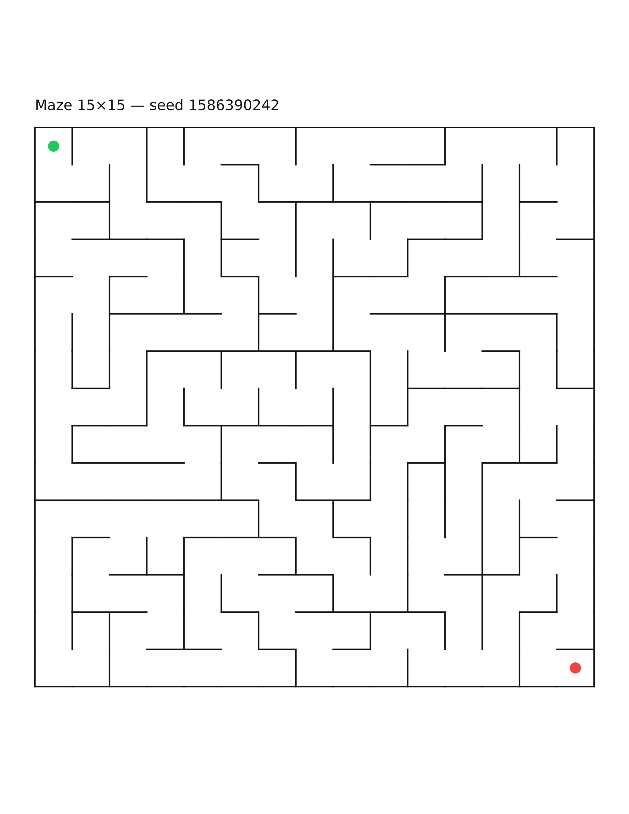 Maze 15×15 #24