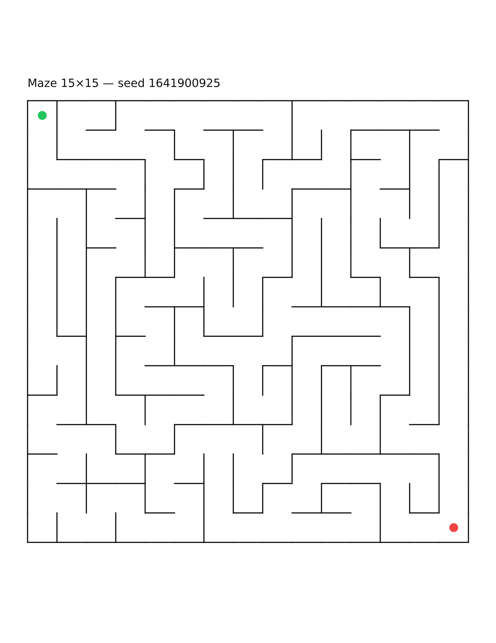 Maze 15×15 #27