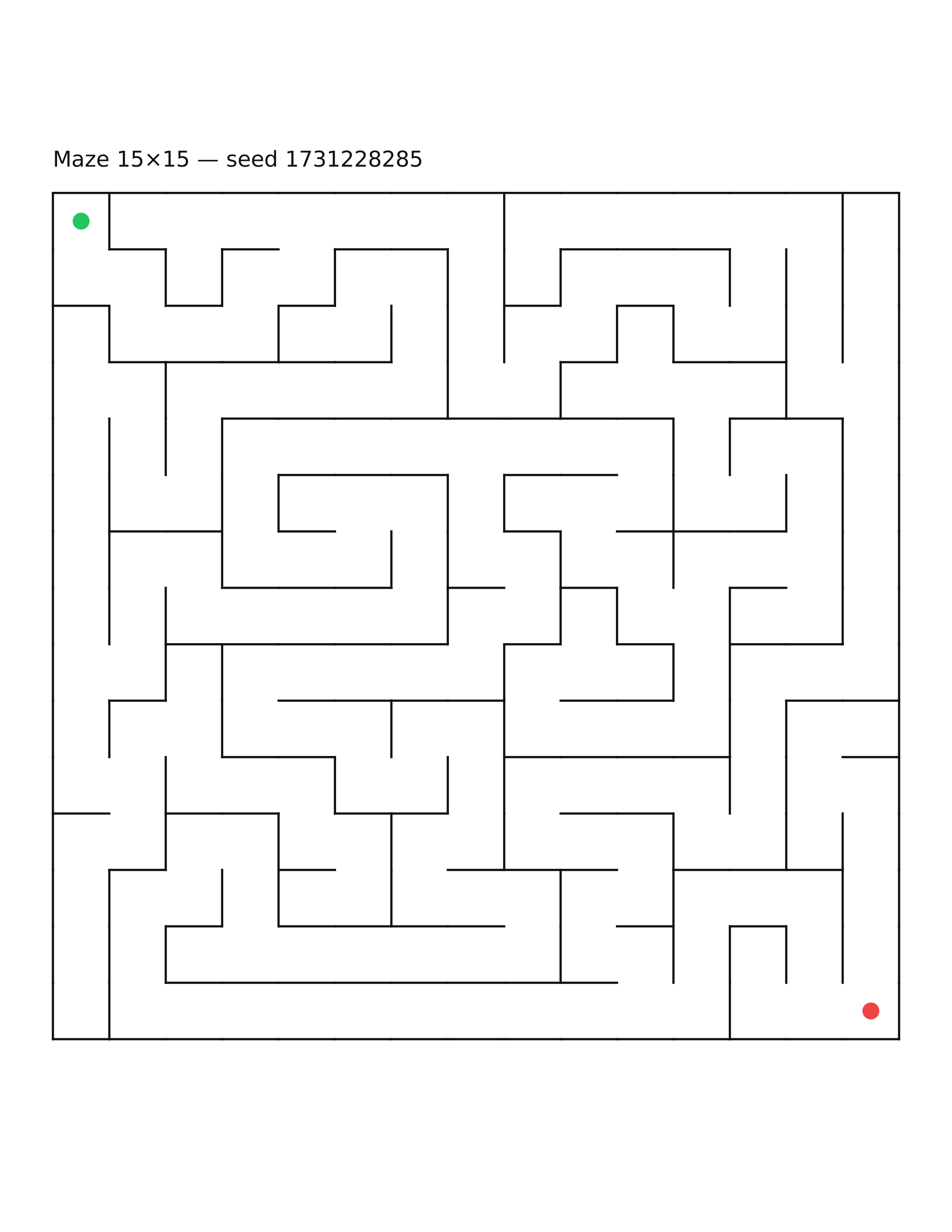 Maze 15×15 #21