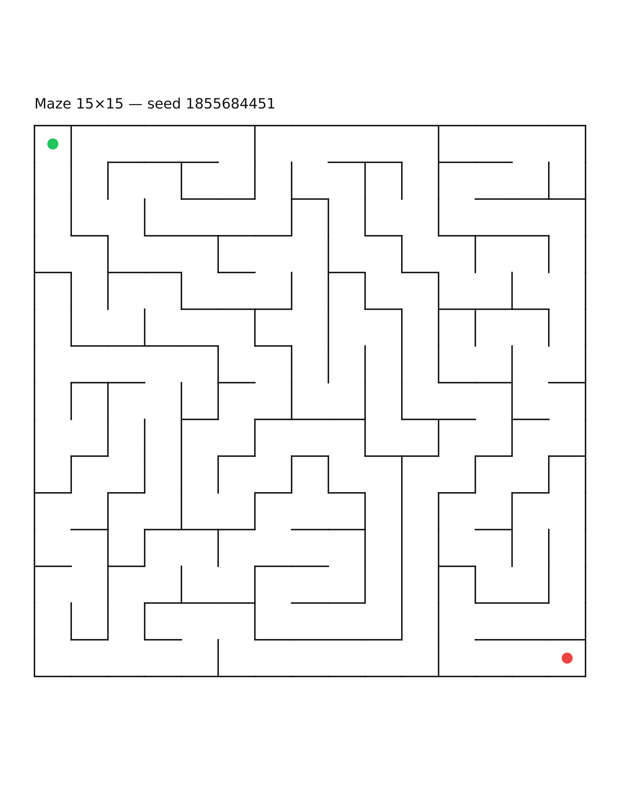 Maze 15×15 #7