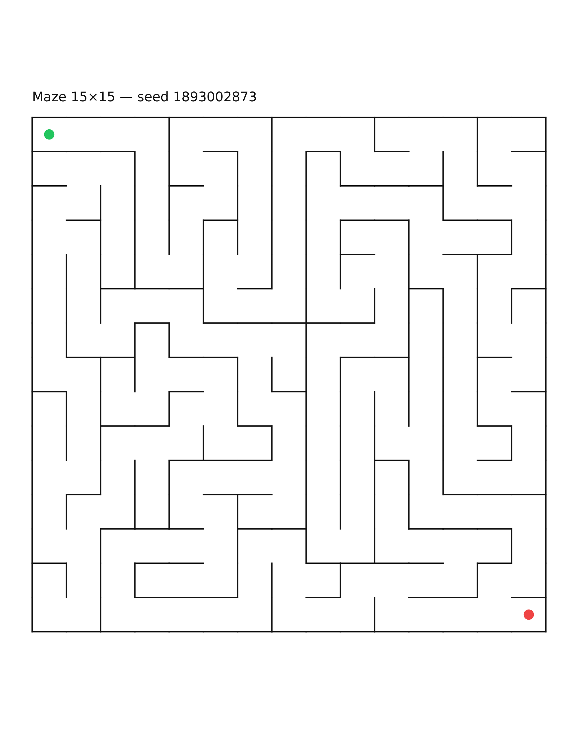 Maze 15×15 #17