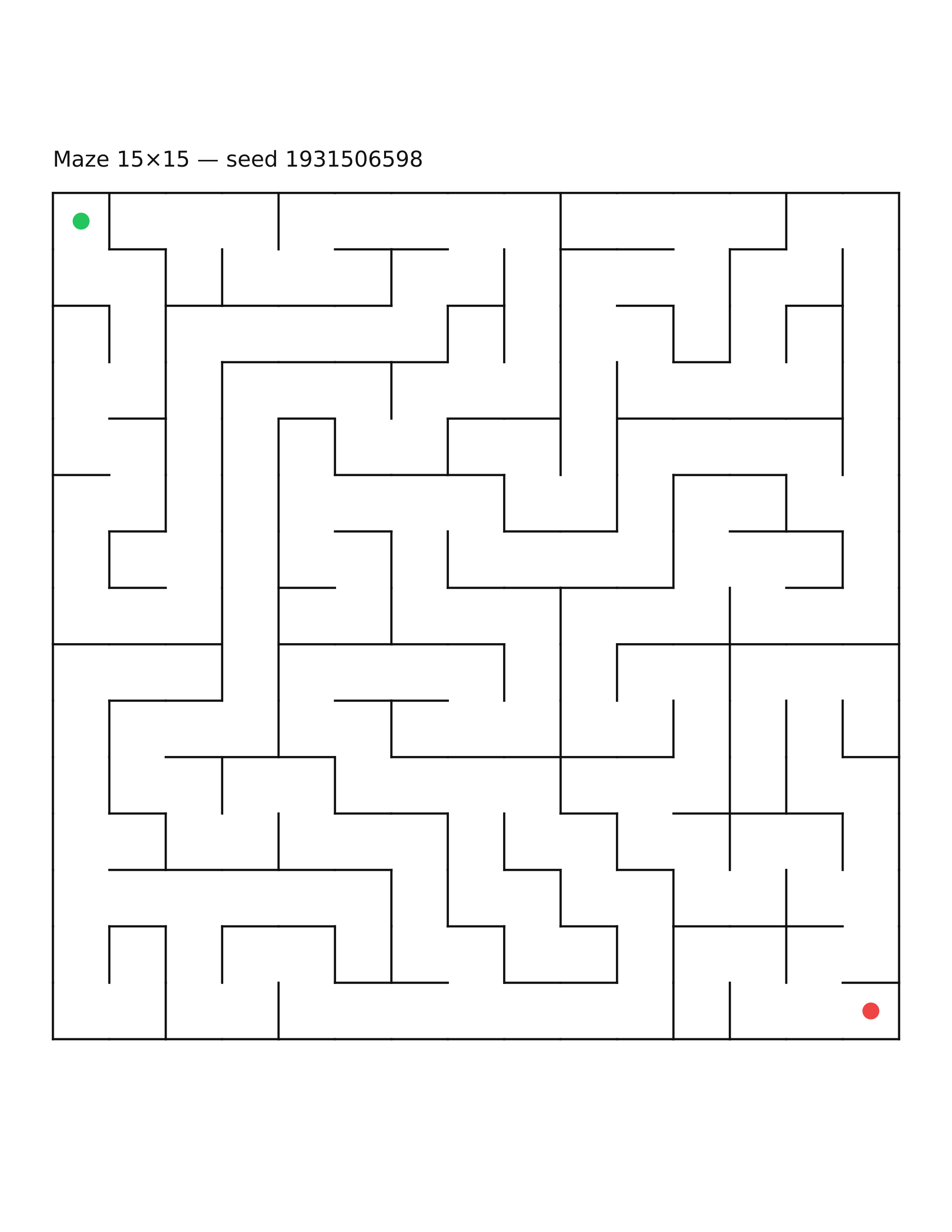 Maze 15×15 #17