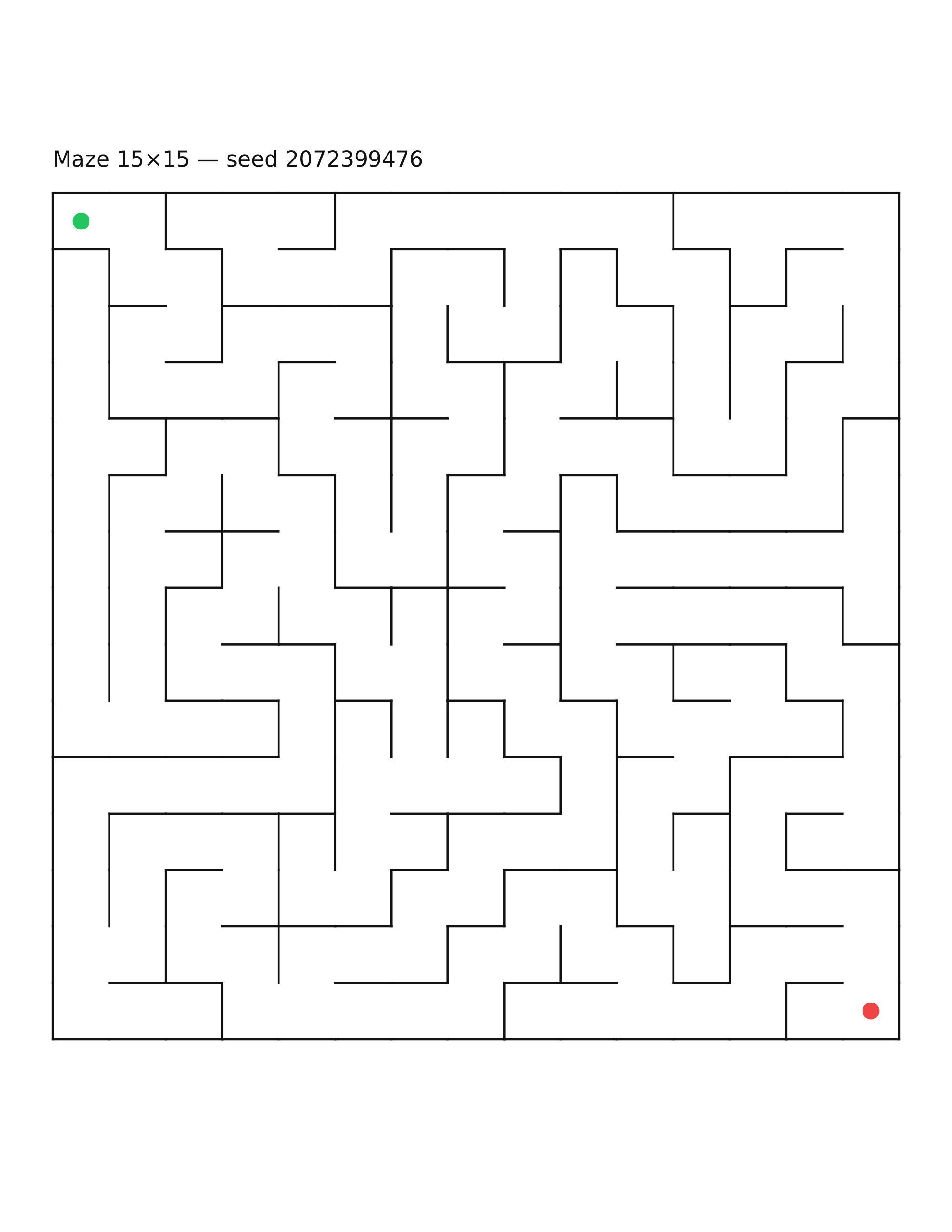 Maze 15×15 #12