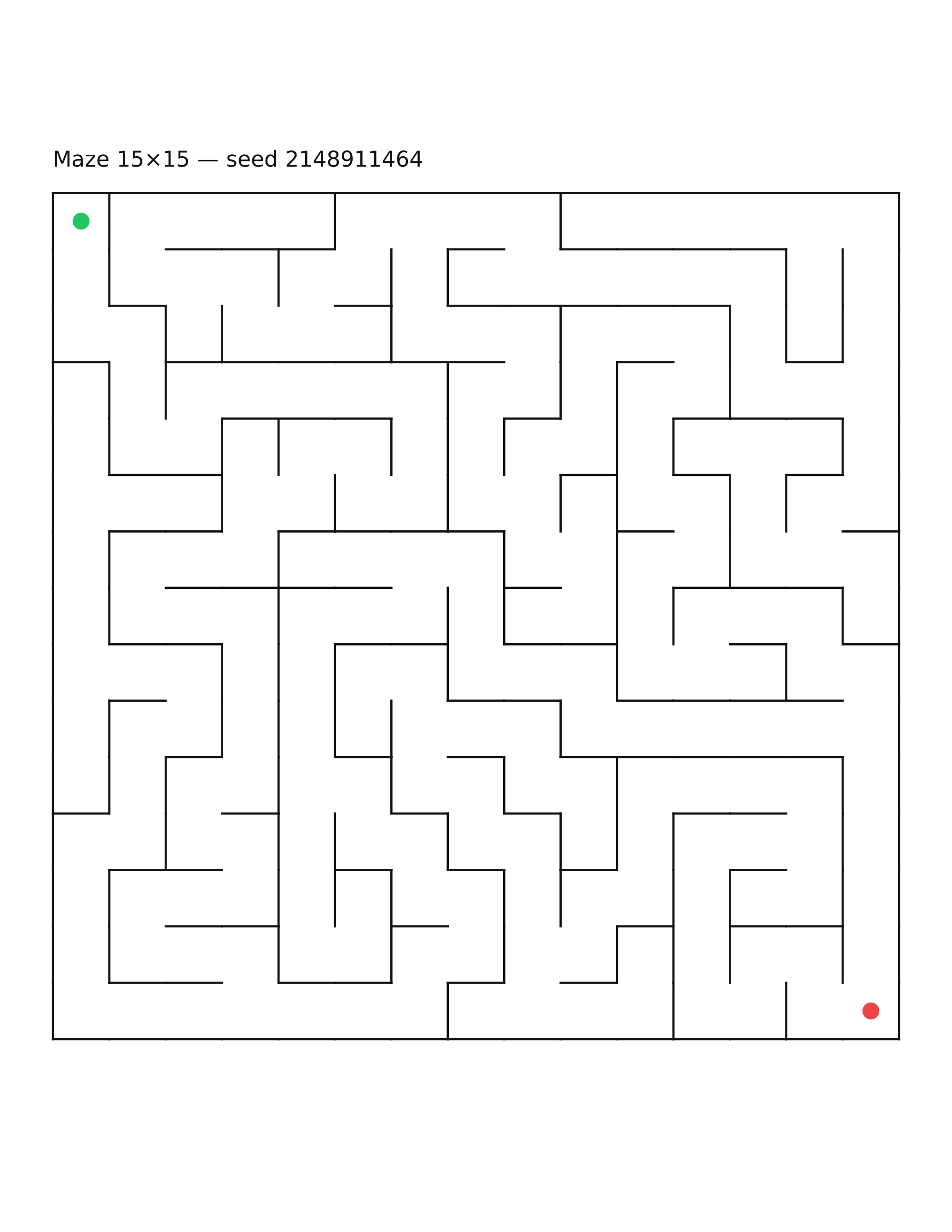Maze 15×15 #18