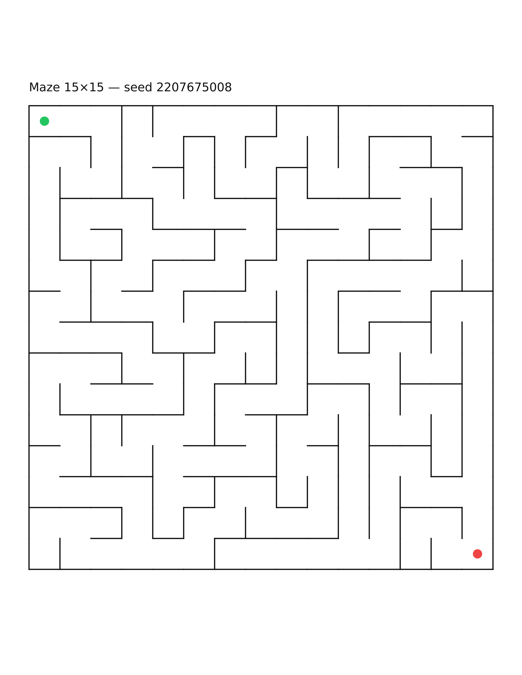Maze 15×15 #18