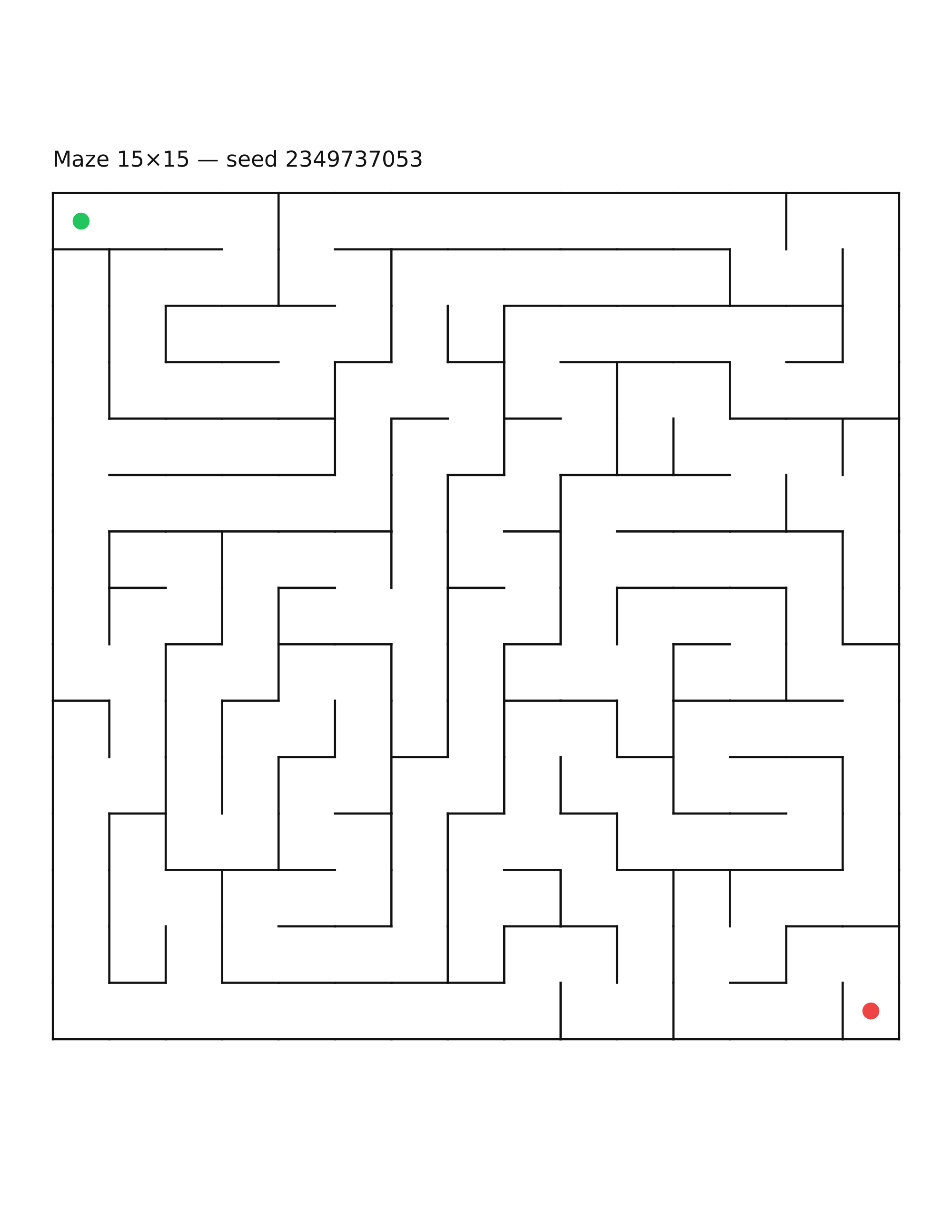 Maze 15×15 #24
