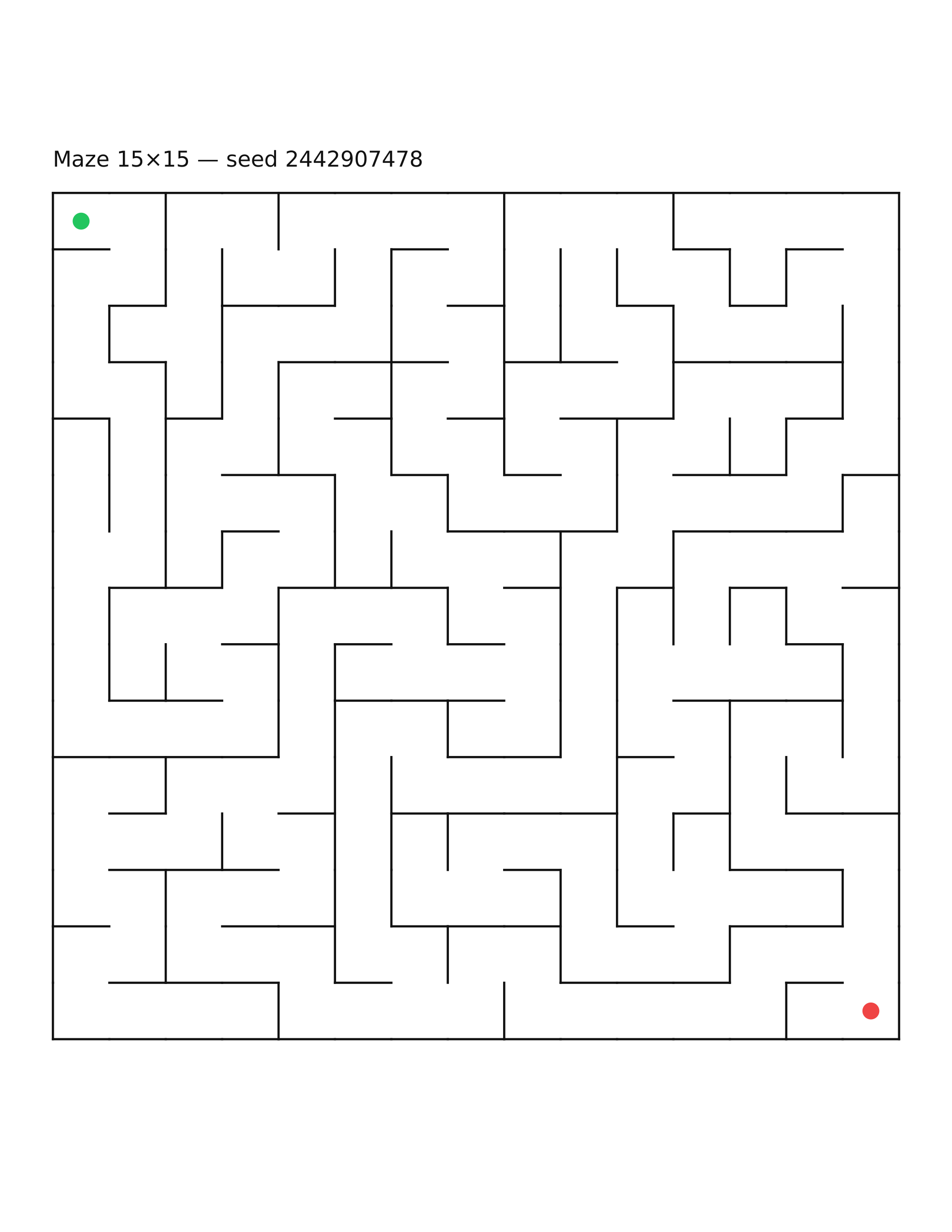 Maze 15×15 #24
